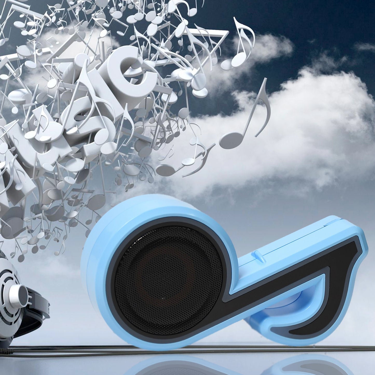 6068 Mini Music Note LED Bluetooth Speaker