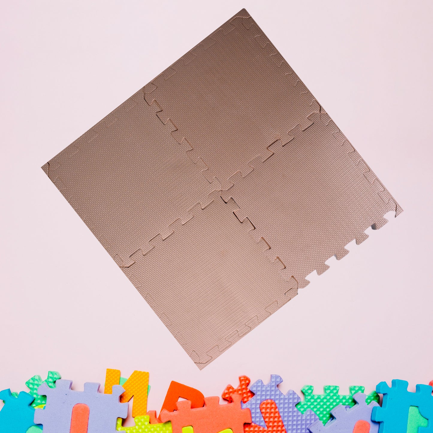 7539 Kids Soft Foam Puzzle Play Mats | Interlocking Floor Tiles (Set of 4, 63×63 cm)
