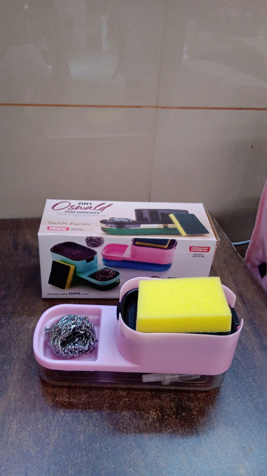 2-in-1 Soap Dispenser with Sponge Holder (450 ML)