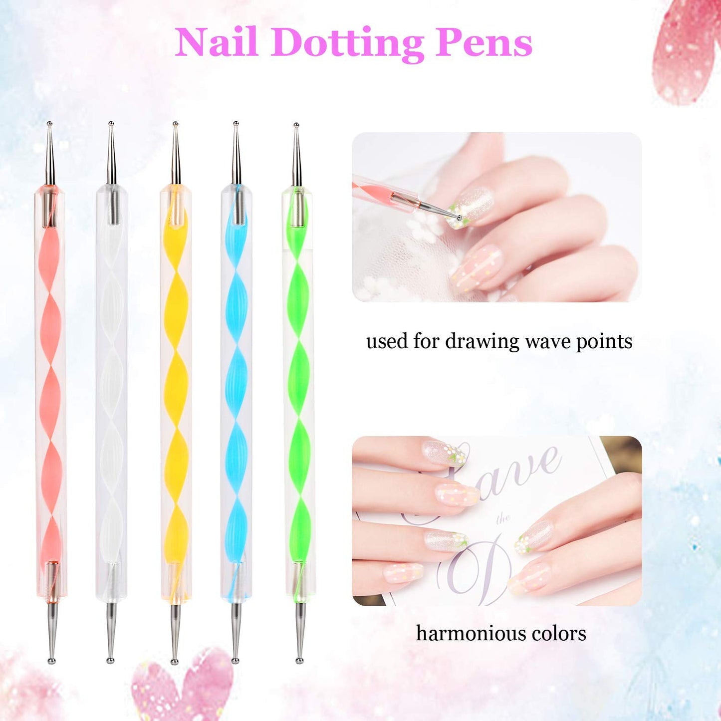 6020 Nail Art Point Pen Set – 5 Pcs