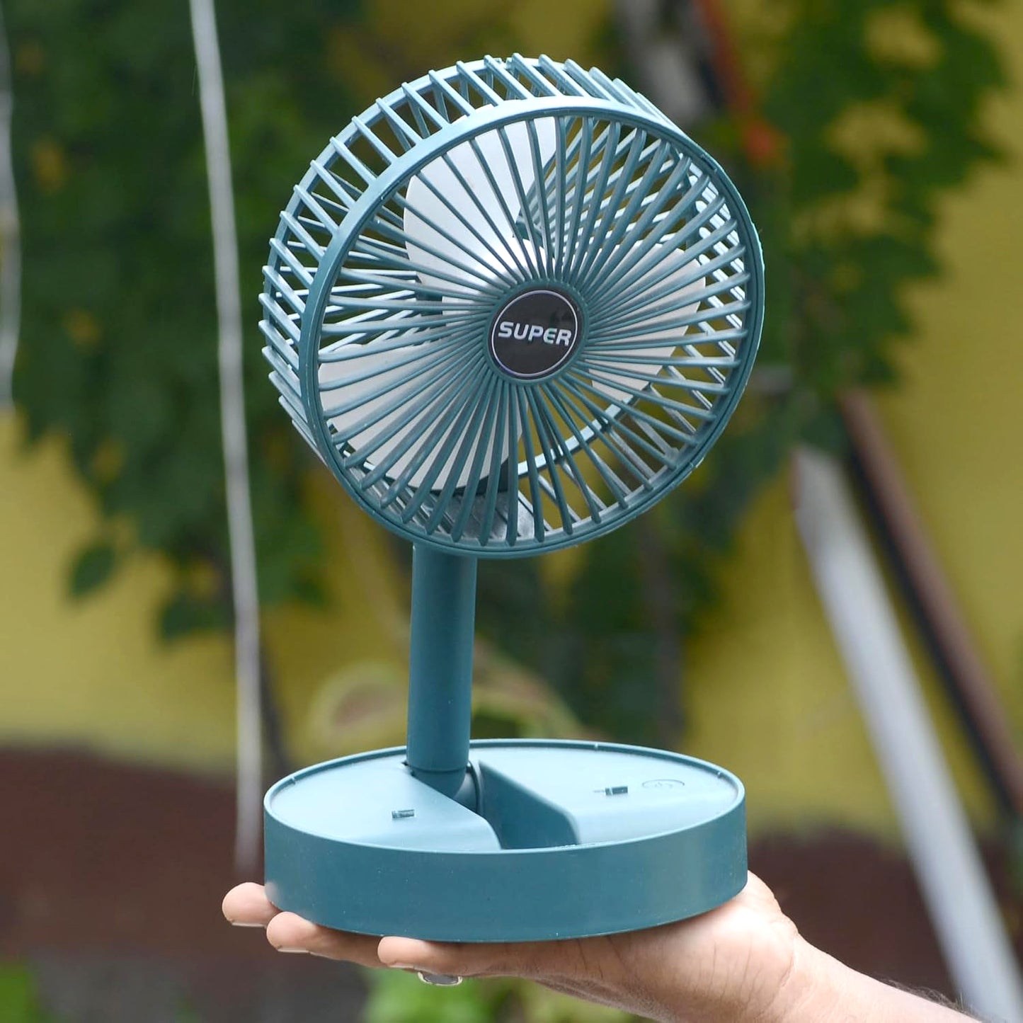 4642 Telescopic Electric Desktop Fan – Height Adjustable, Foldable & Portable