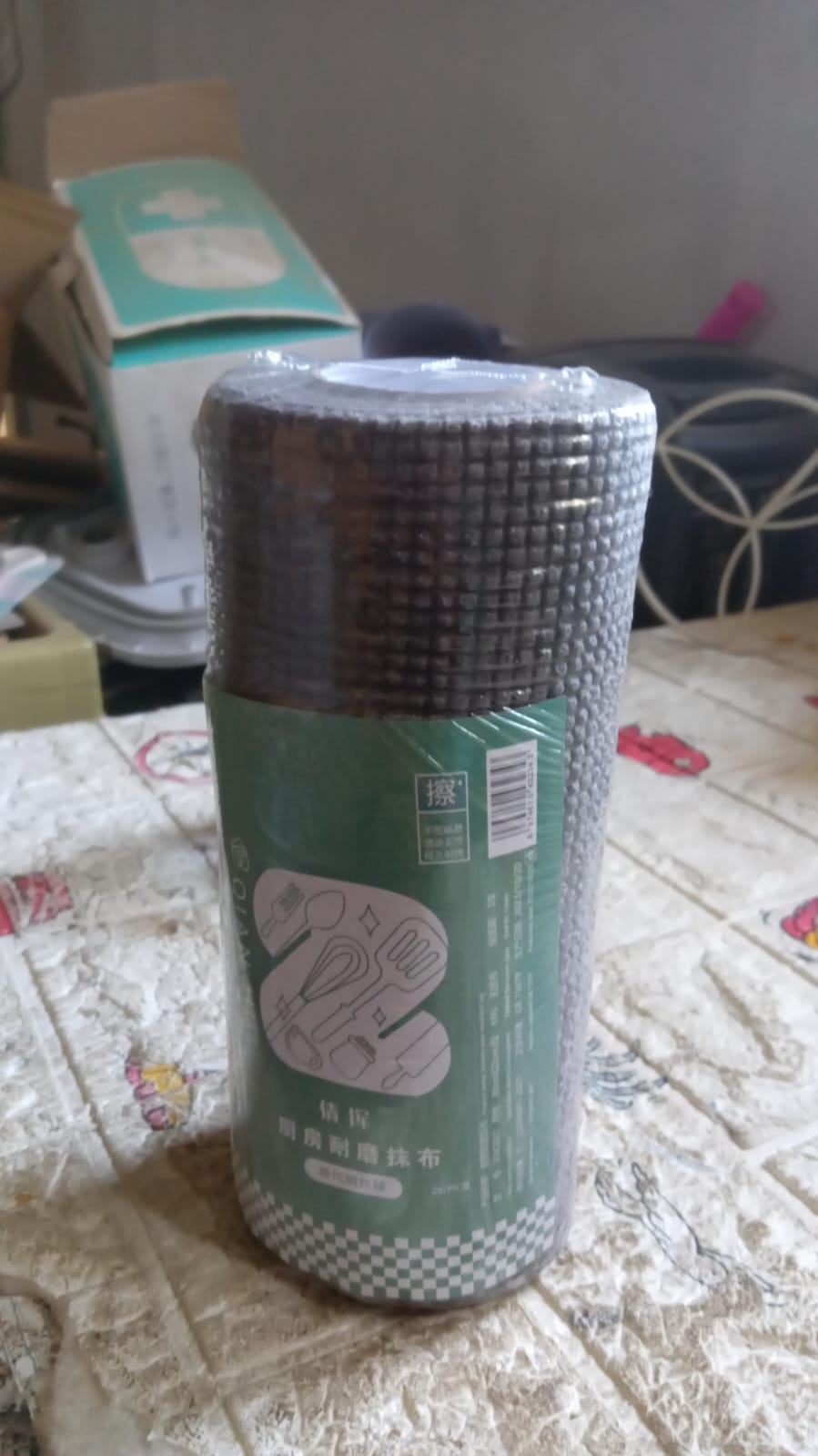 8190 Durable Microfiber Kitchen Scrub Cloth Roll 20×22cm (1 Pc)