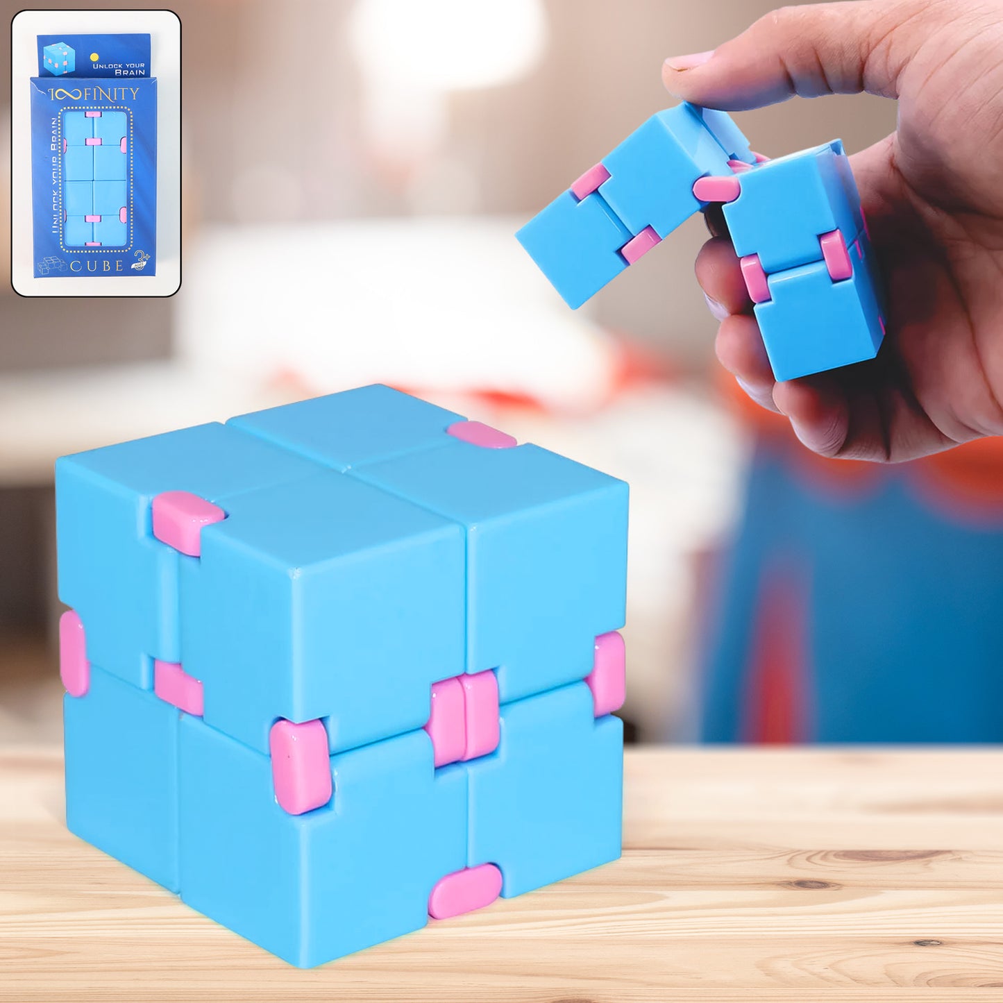 Infinity Cube Fidget Toy Stress Relief Hand Puzzle For Kids