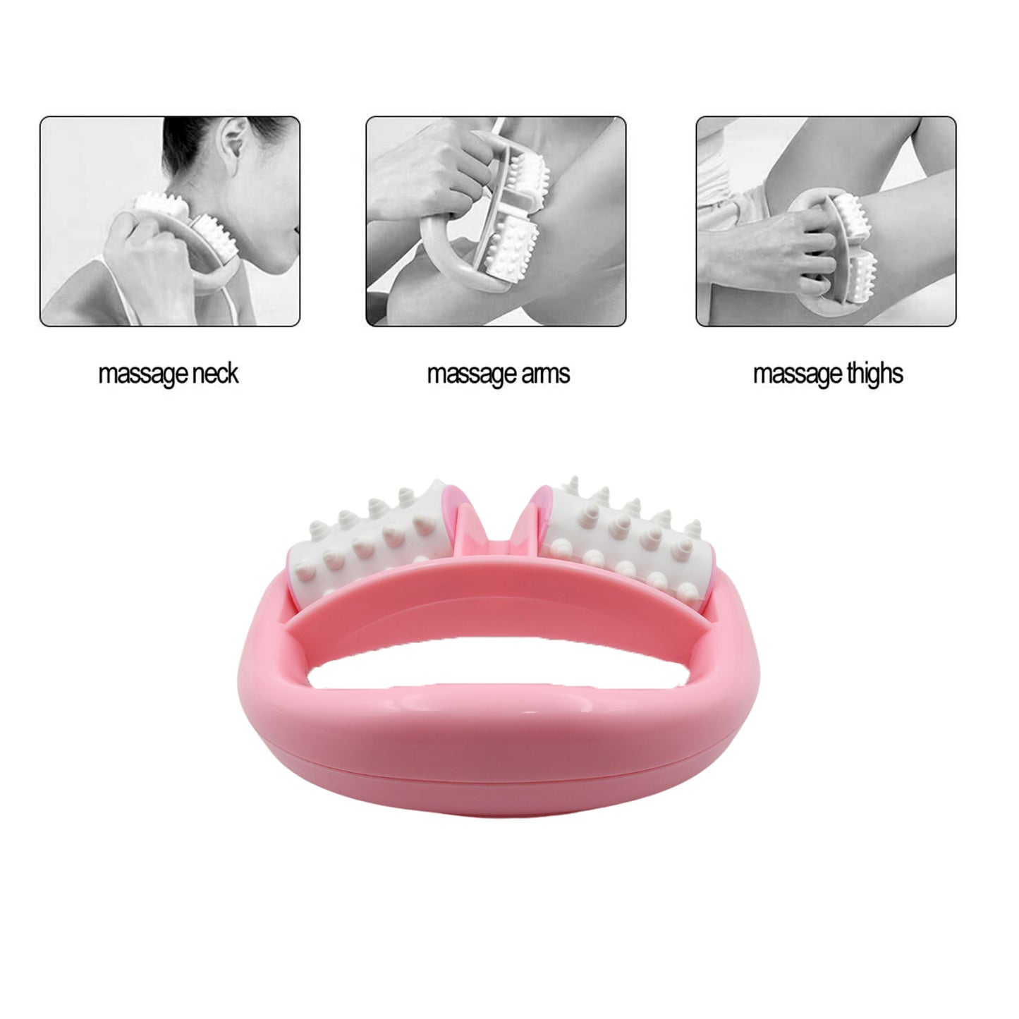 6405 Manual 2-Roller Massage Roller (Round Handle)