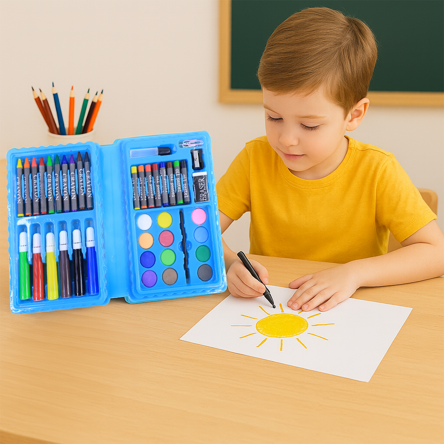 42-piece Complete Kids Art Craft Stationery Set
