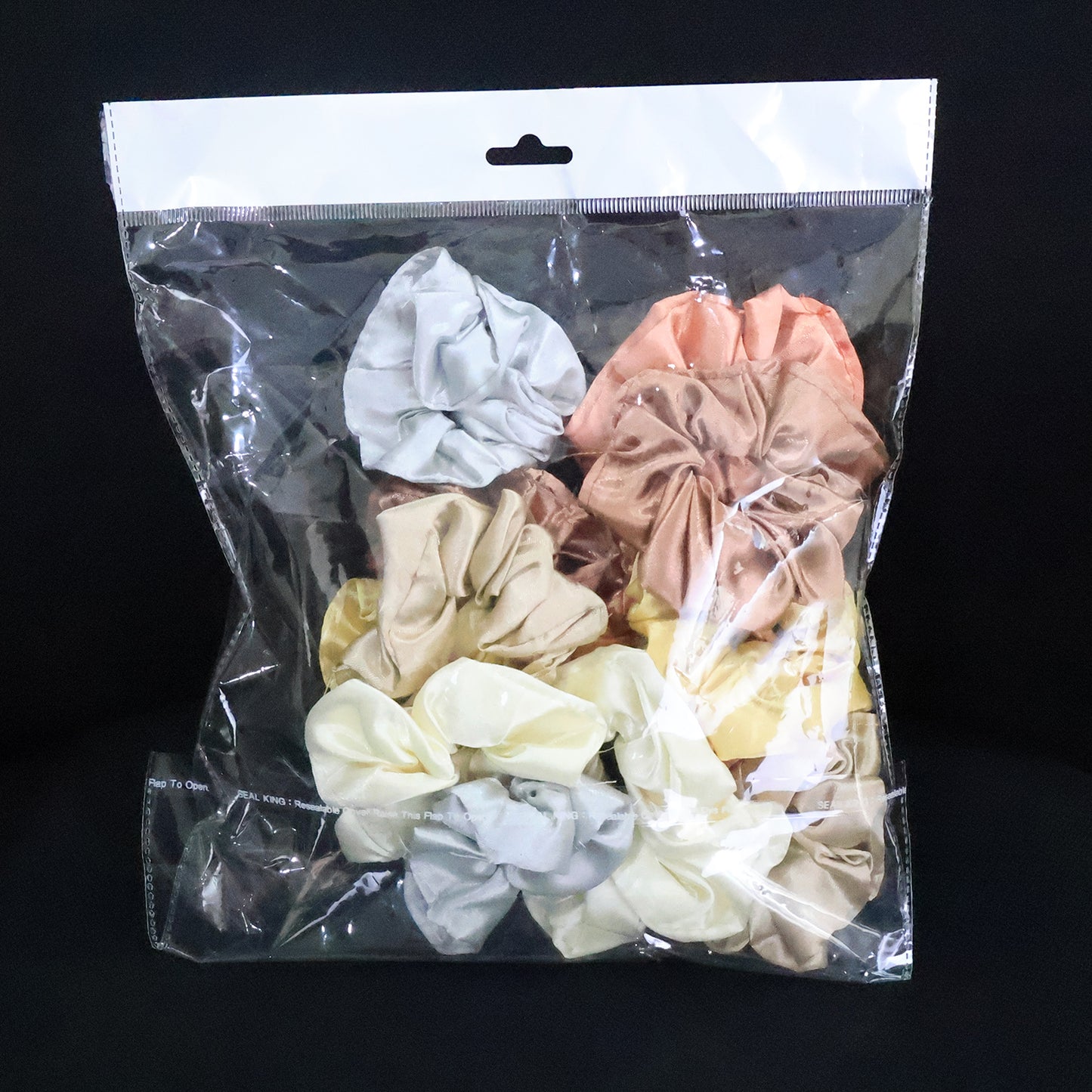Satin Hair Scrunchies Set (12 Pc)