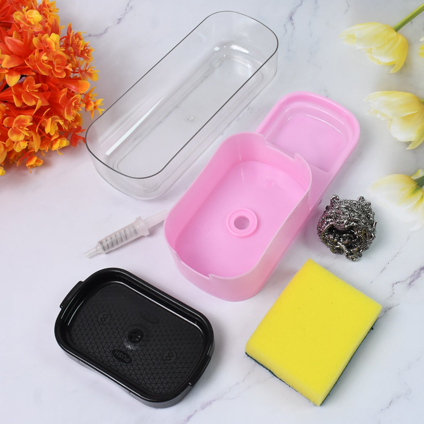 2-in-1 Soap Dispenser with Sponge Holder (450 ML)