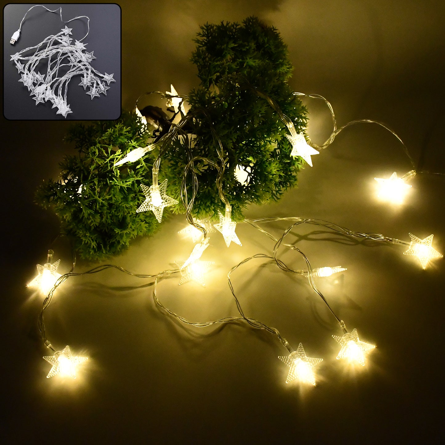 USB 20 LED Star String Lights