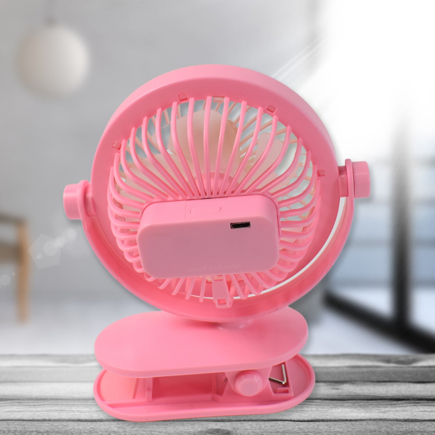 USB Portable Mini Desk Fan with Light