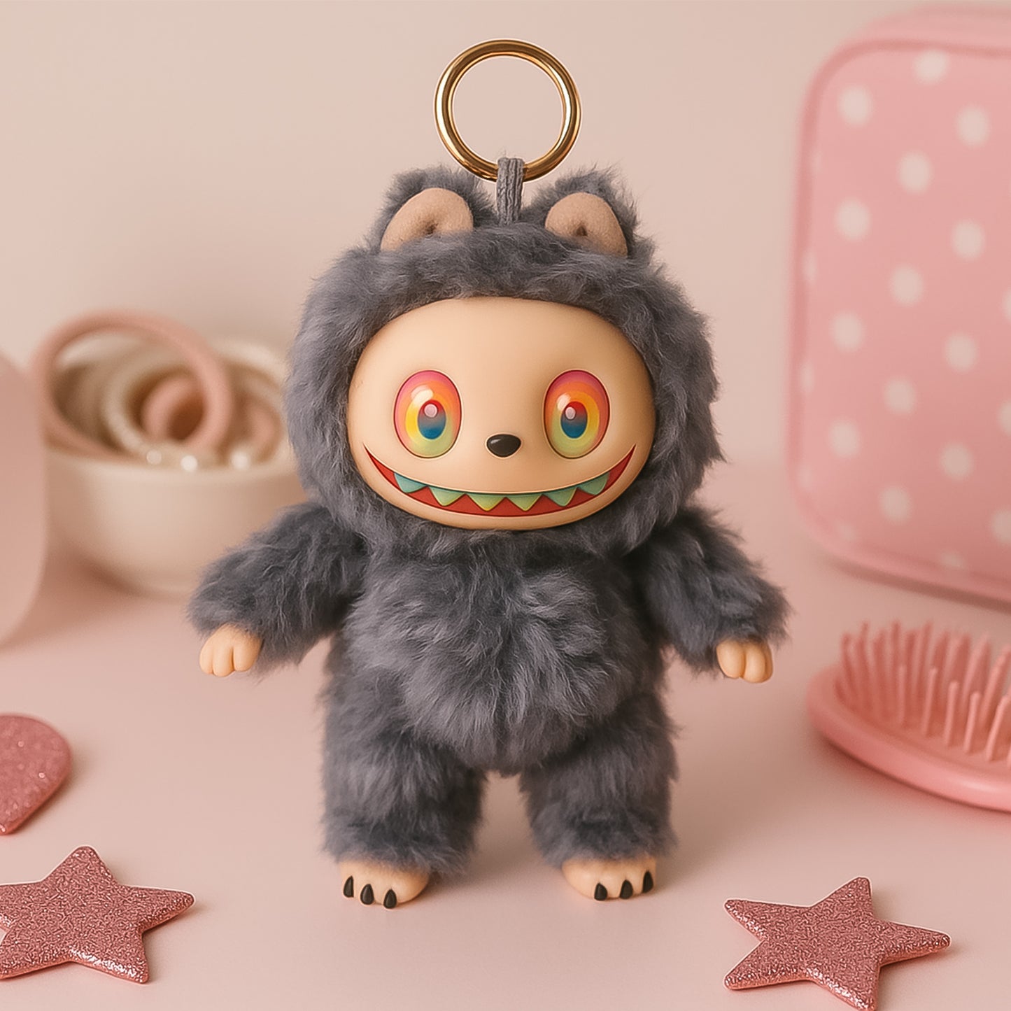 Cartoon Keychain with Hook – Lububu Doll 1 Pc