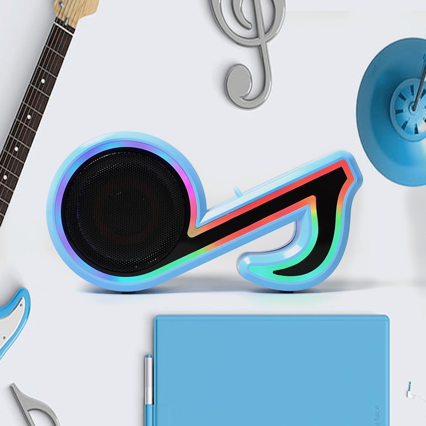 6068 Mini Music Note LED Bluetooth Speaker