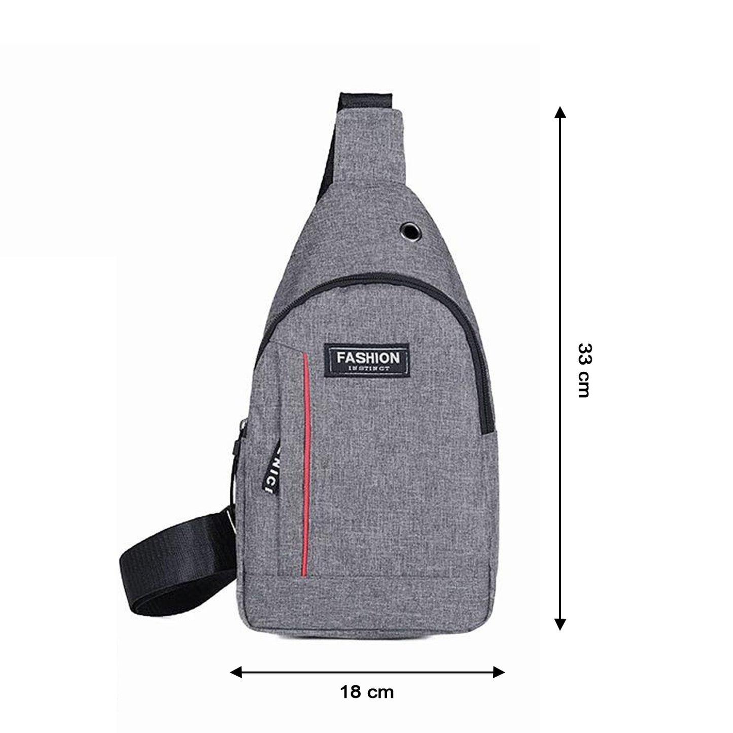 0323 Waterproof Anti Theft Crossbody Fanny Pack – PU Leather Sling Bag with USB Charging & Earphone Hook