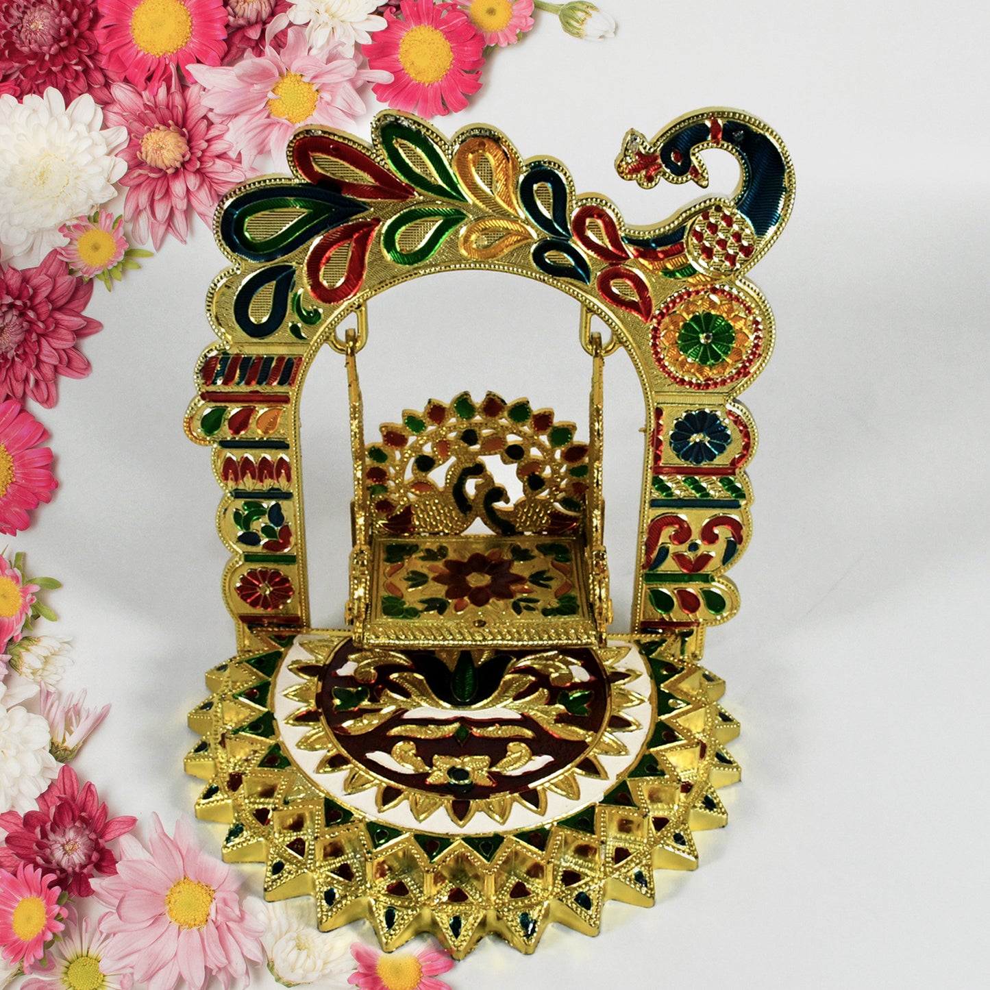 7718 Bal Gopal Zula – Home Decorative Swing (Silver Premium Look)