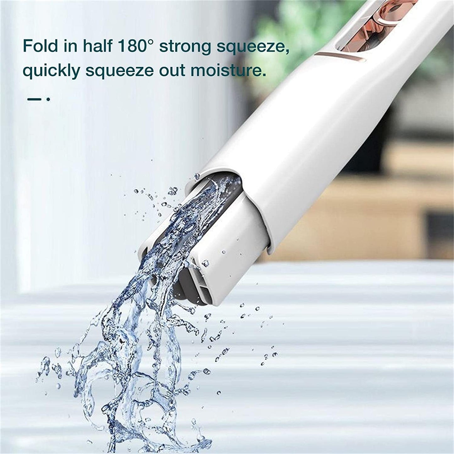 Portable Self-Squeeze Mini Mop with PVA Sponge Head (1 Pc)