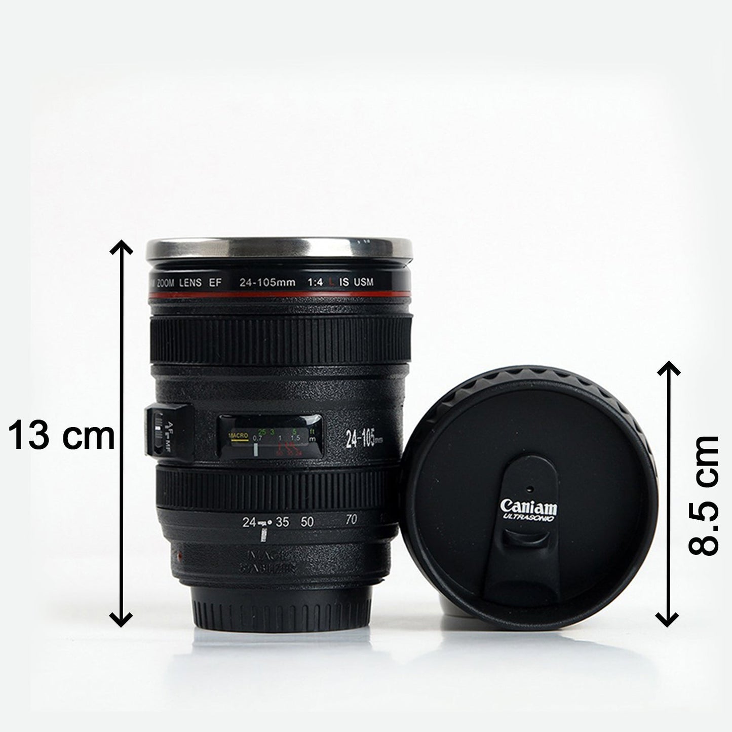 4763 Camera Lens Stainless Steel Coffee Mug