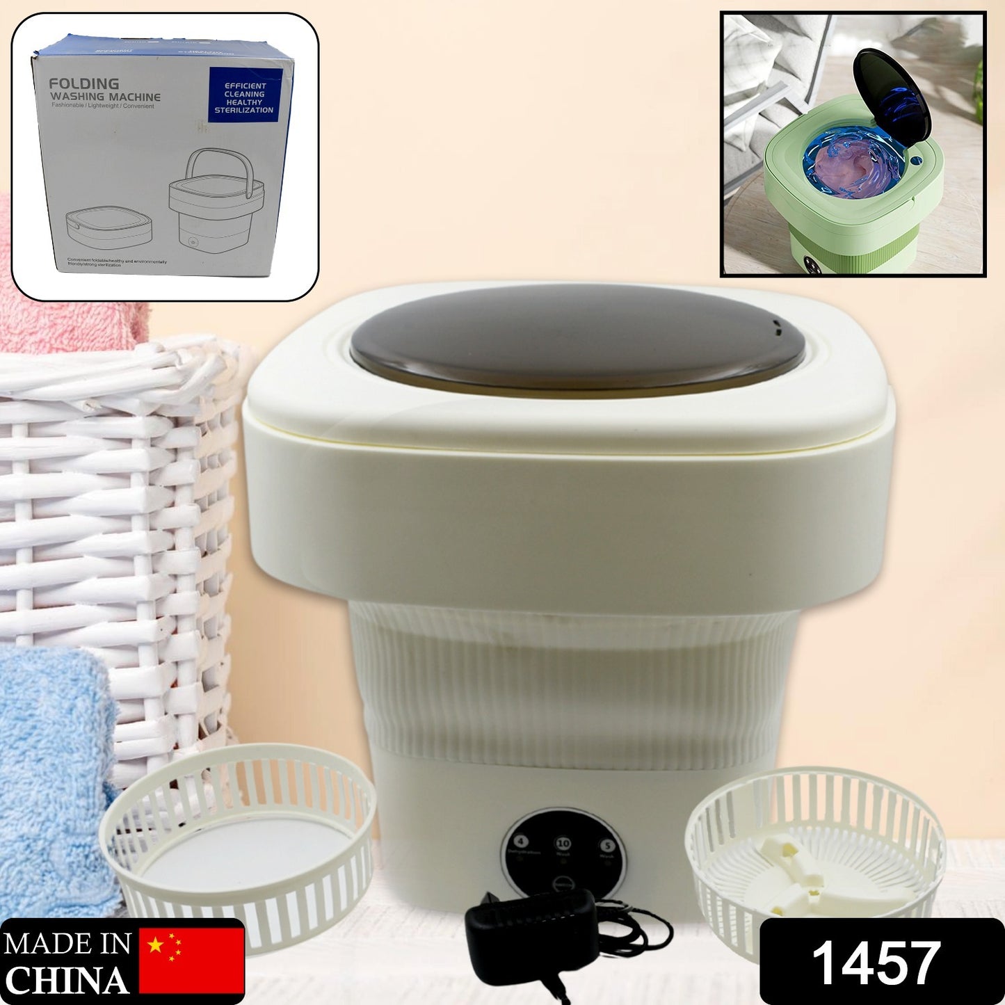 1457 Foldable Mini Washing Machine