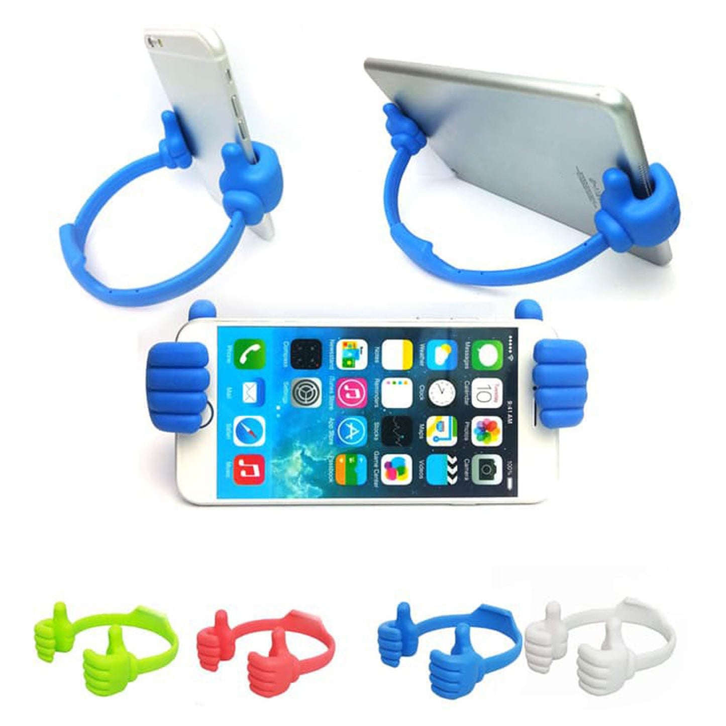 6132 Hand Shape Mobile Stand – 4 Pc Set (Plastic, Lightweight & Portable)