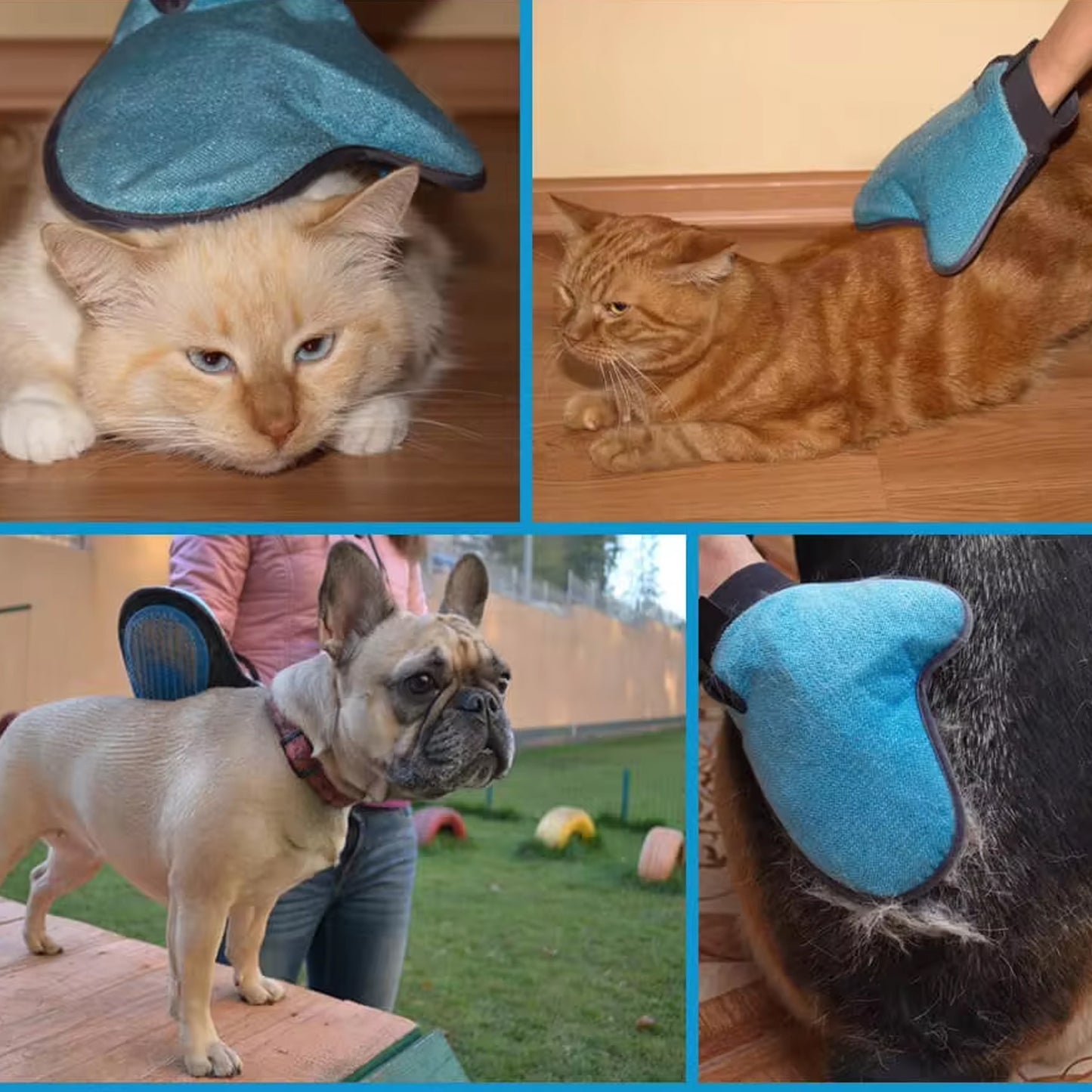 Pet Grooming Glove – Deshedding Brush & Hair Remover Mitt (1 Pc)