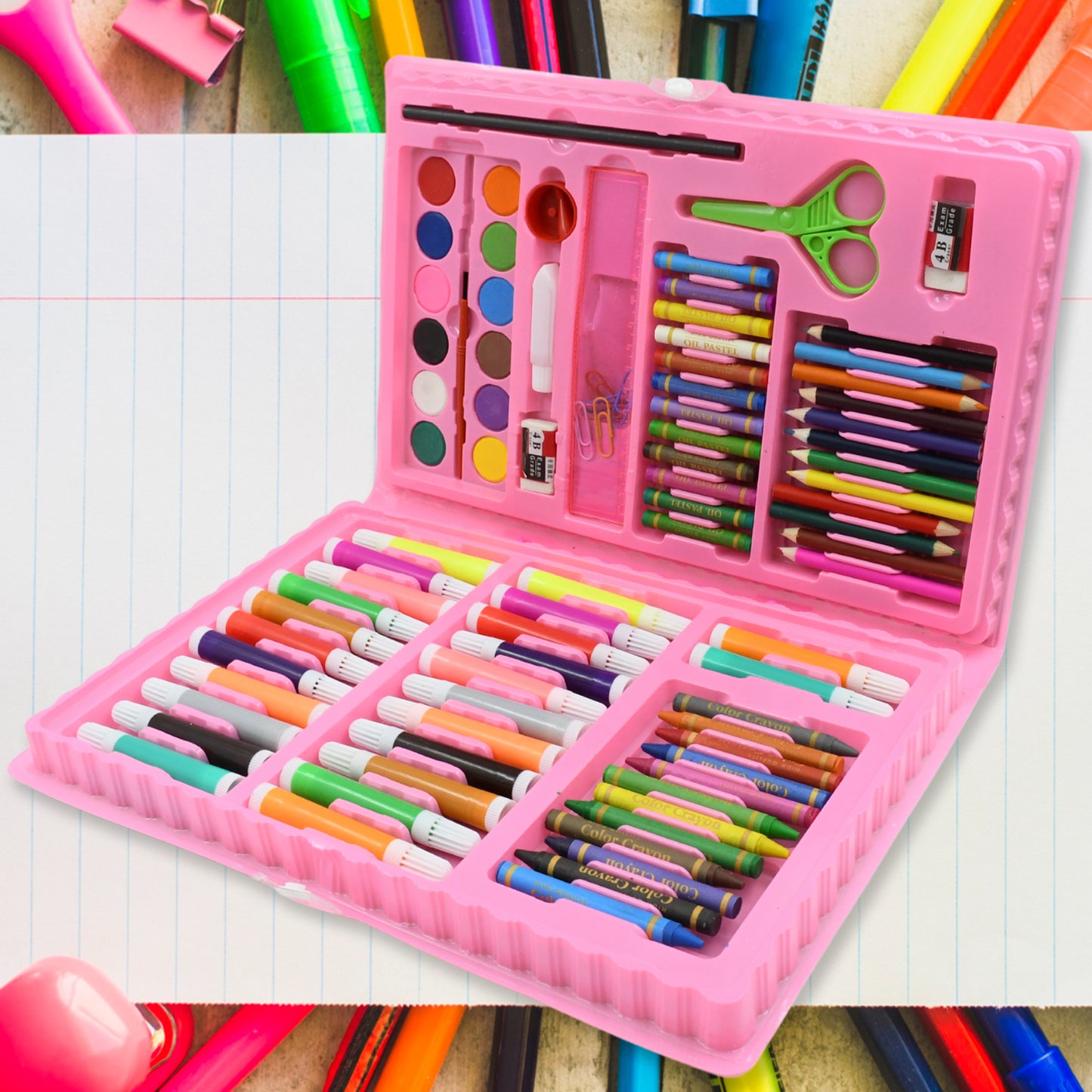 17978 Kids Art Set | Painting & Drawing Kit with Colors, Crayons, Pencils & More (86 Pcs)
