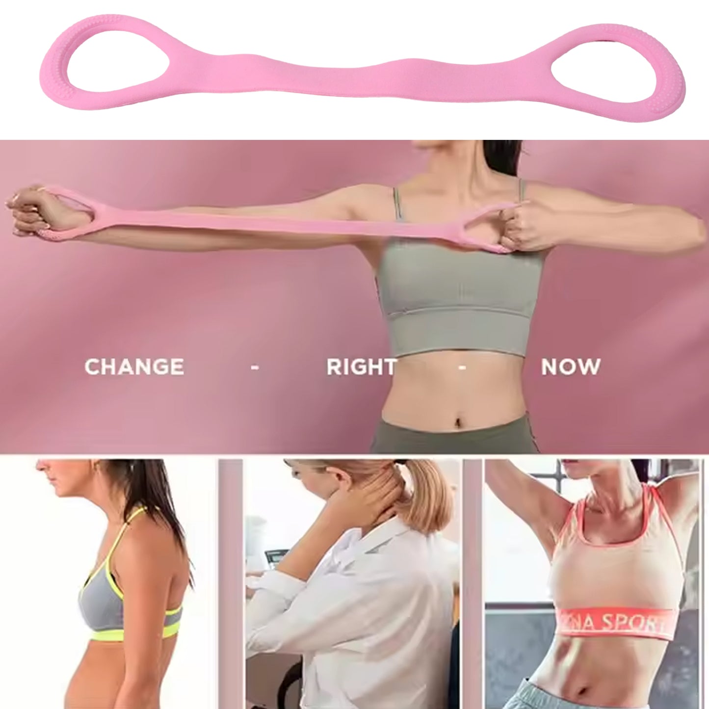 Silicone Yoga Pull Rope & Chest Expander