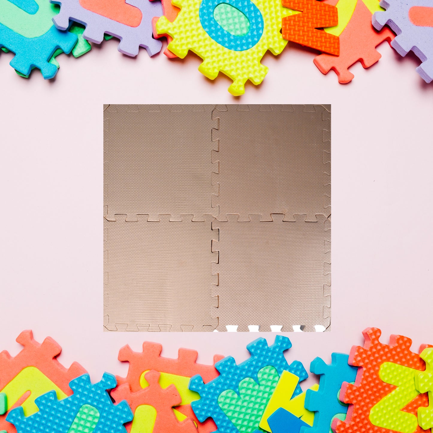 7539 Kids Soft Foam Puzzle Play Mats | Interlocking Floor Tiles (Set of 4, 63×63 cm)