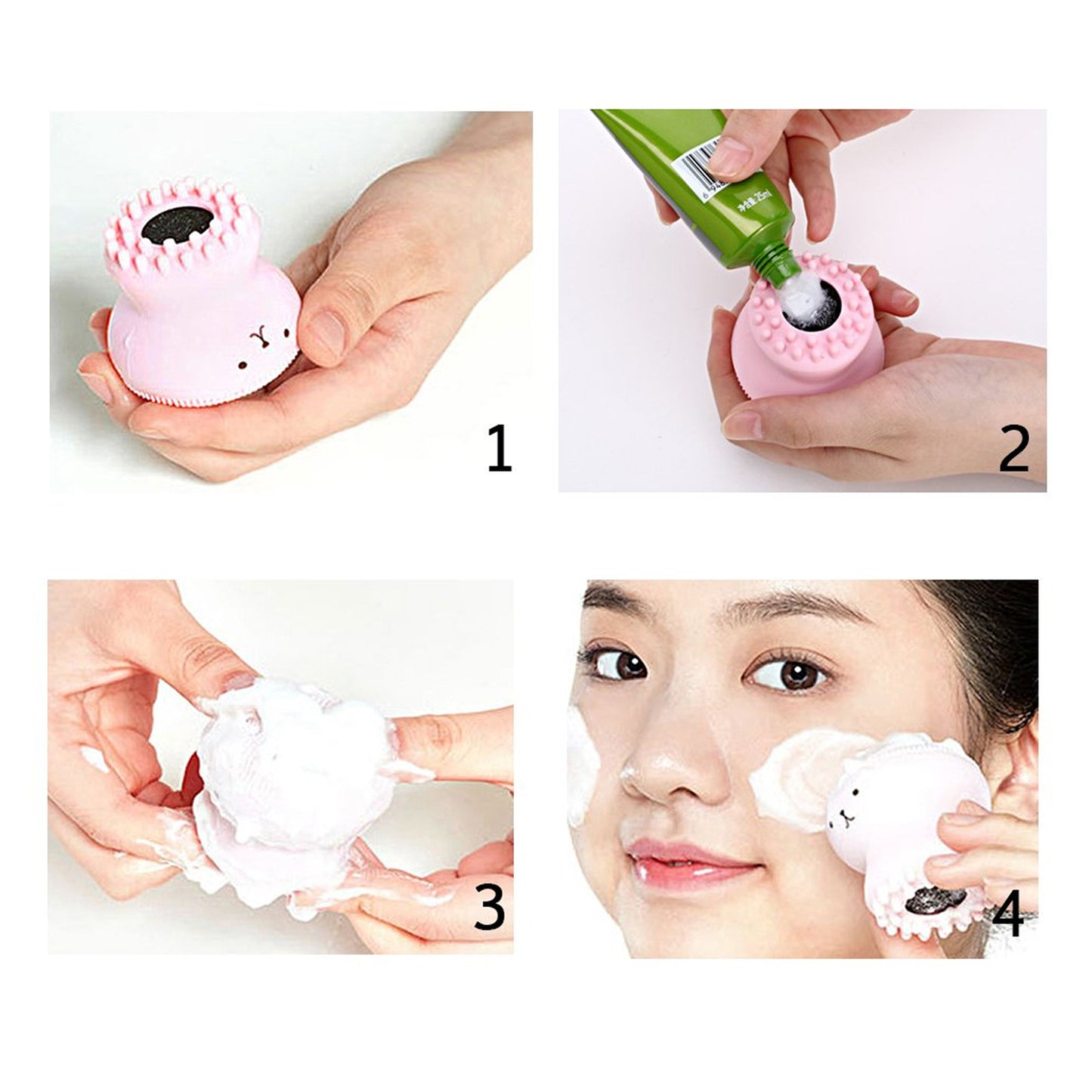 1671 Octopus Silicone Facial Cleansing Brush & Massager (1 Pc )