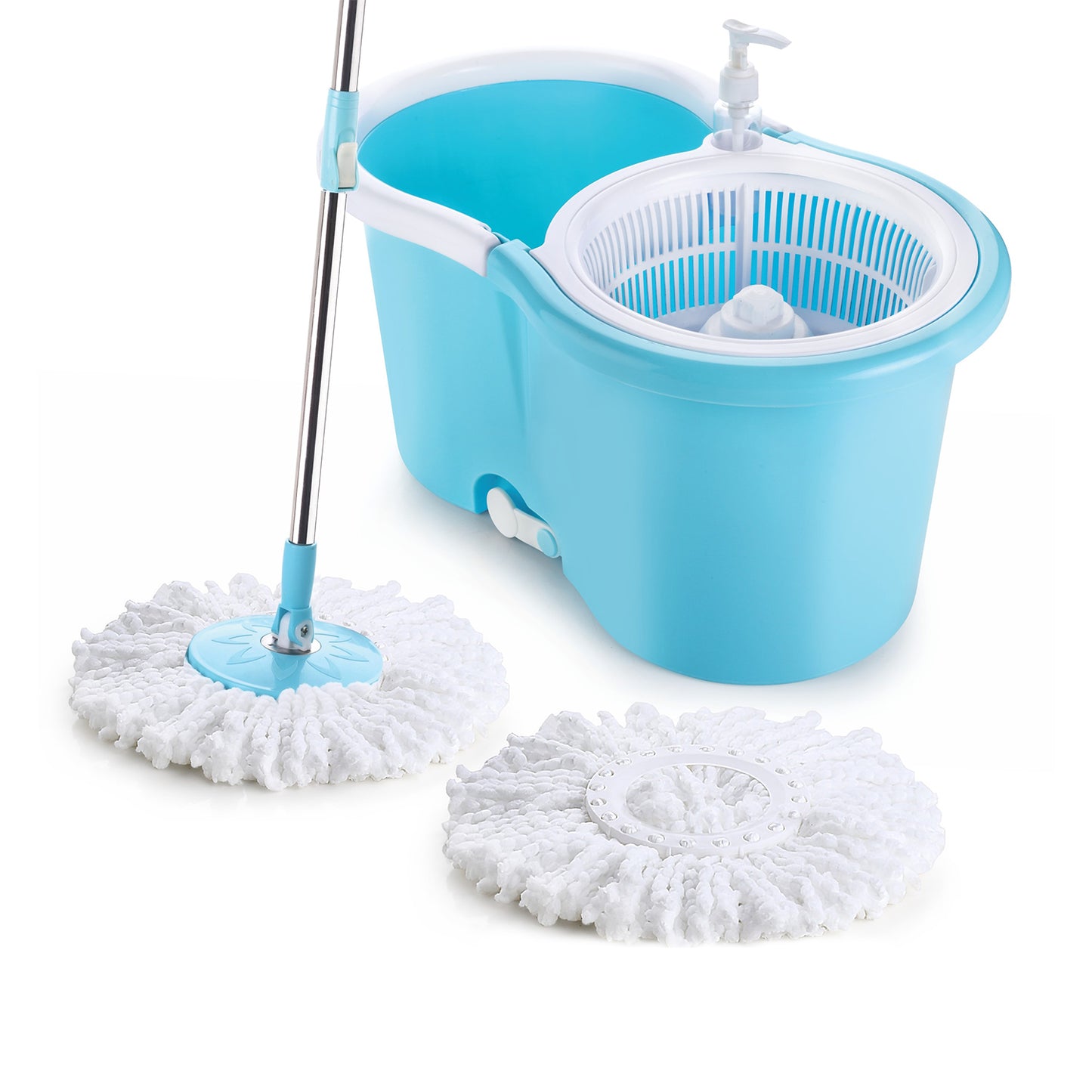 Plastic 360° Spin Mop with 2 Microfiber Heads