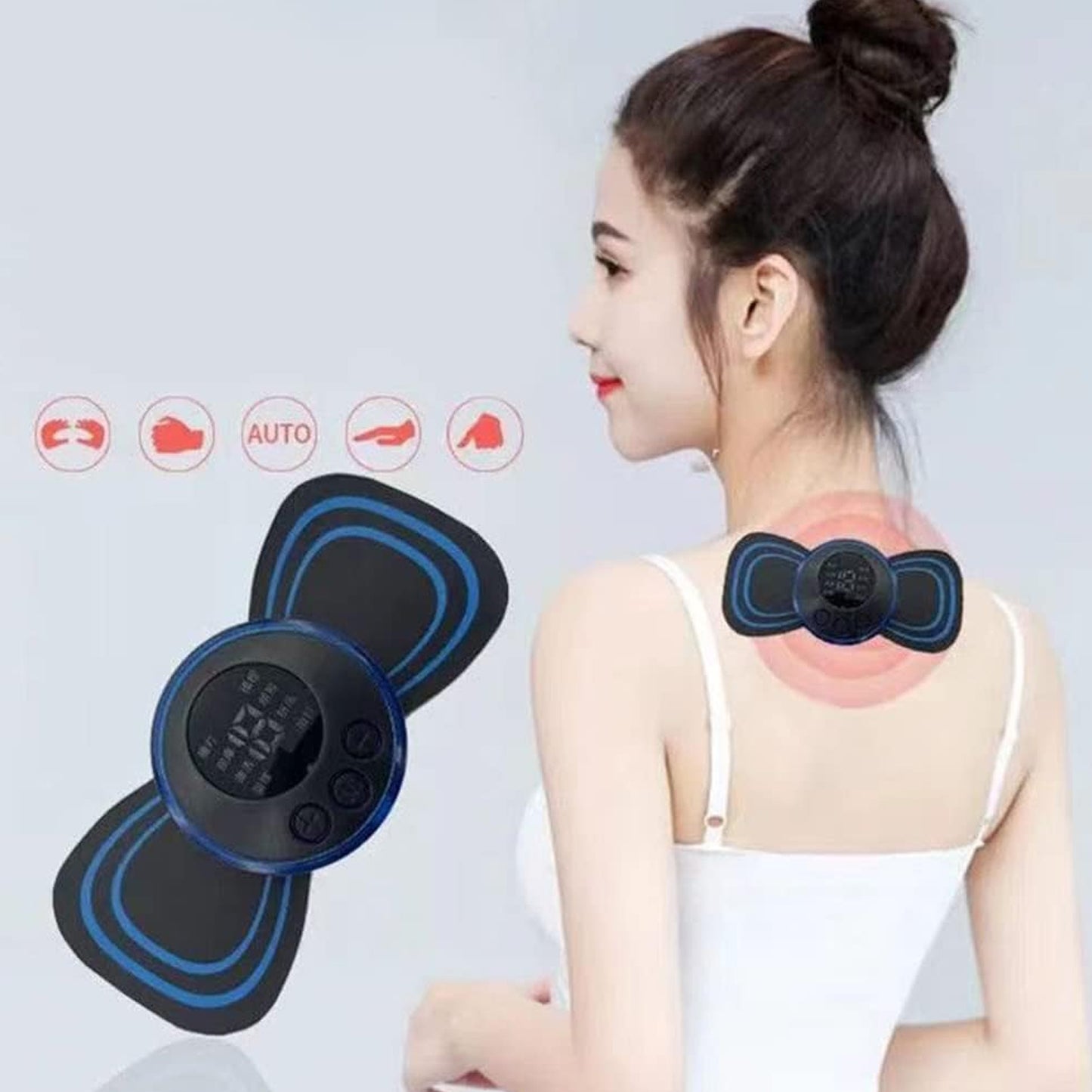 6204Portable USB Neck Massager – Mini EMS Lymphatic Massager
