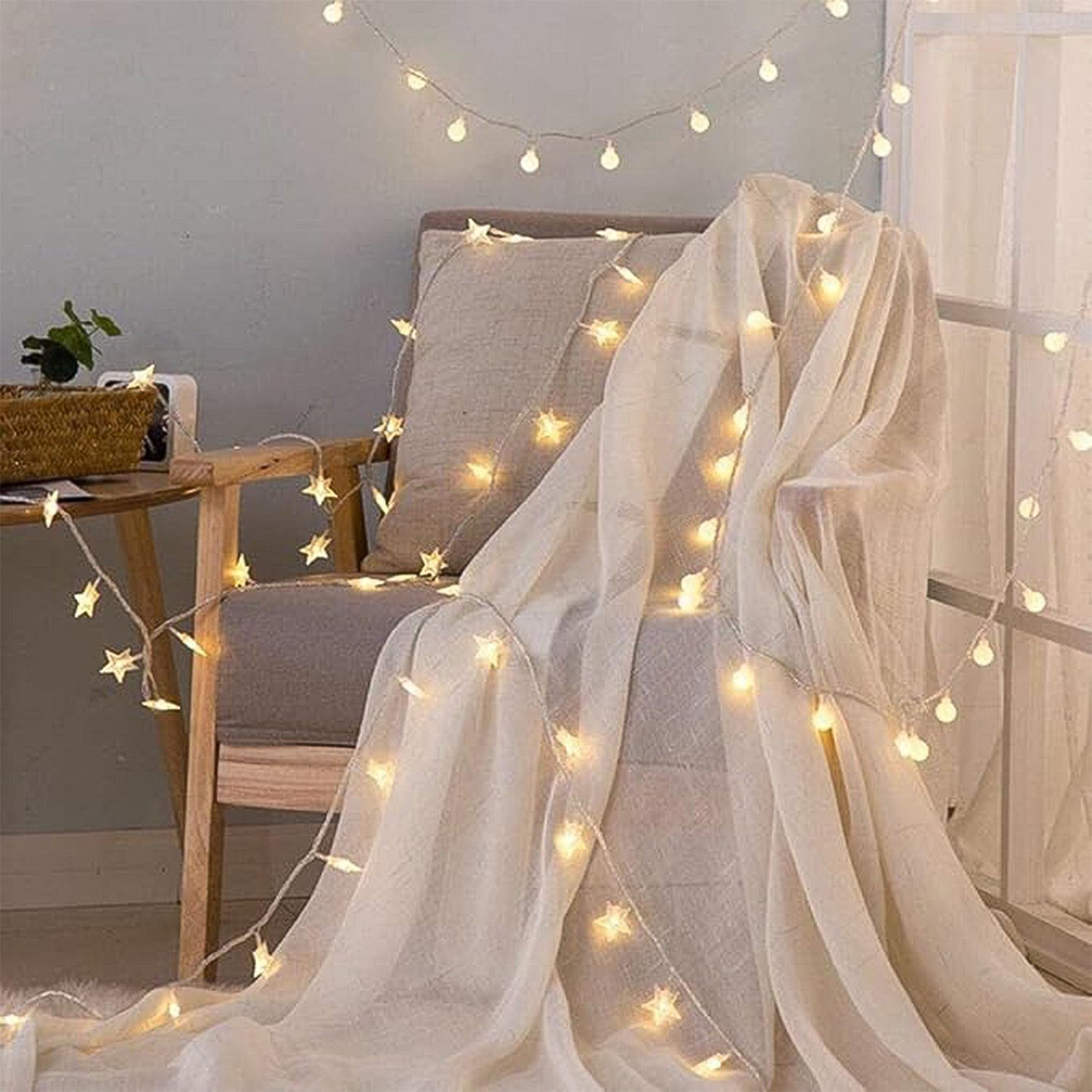 USB 20 LED Star String Lights