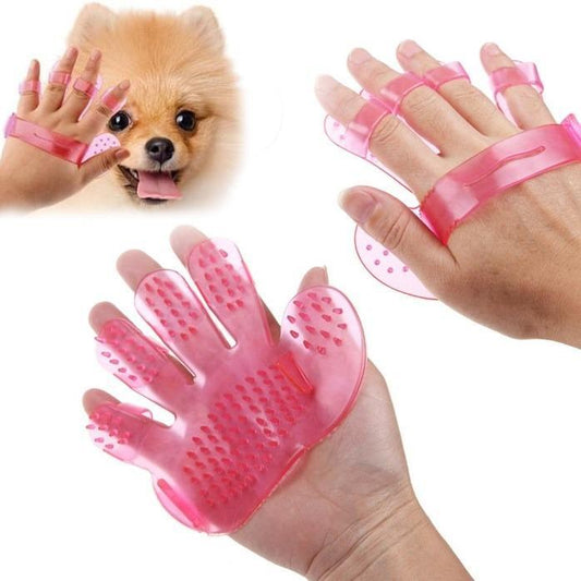 172 Rubber Pet Grooming Glove Brush – Bath & Massage Tool