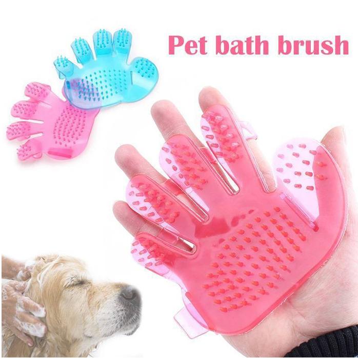 172 Rubber Pet Grooming Glove Brush – Bath & Massage Tool