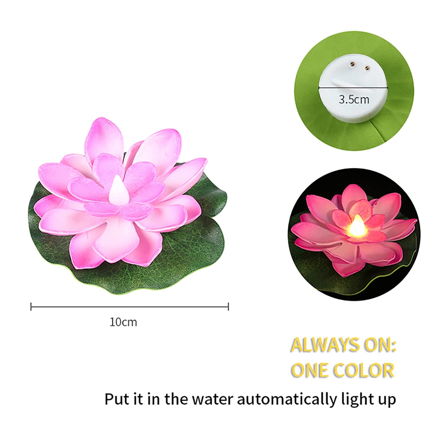 Floating Lotus LED Candles – Pack of 6