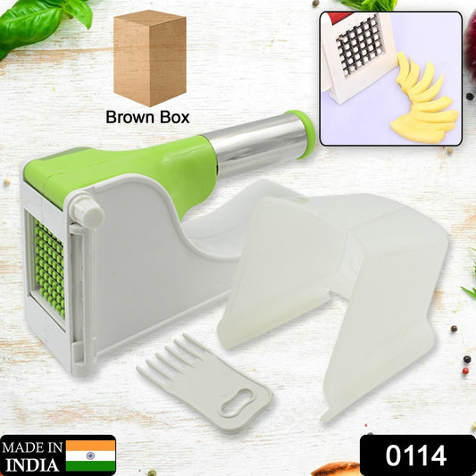 114 Plastic Potato Chipser | French Fry &amp; Chips Cutter with Container