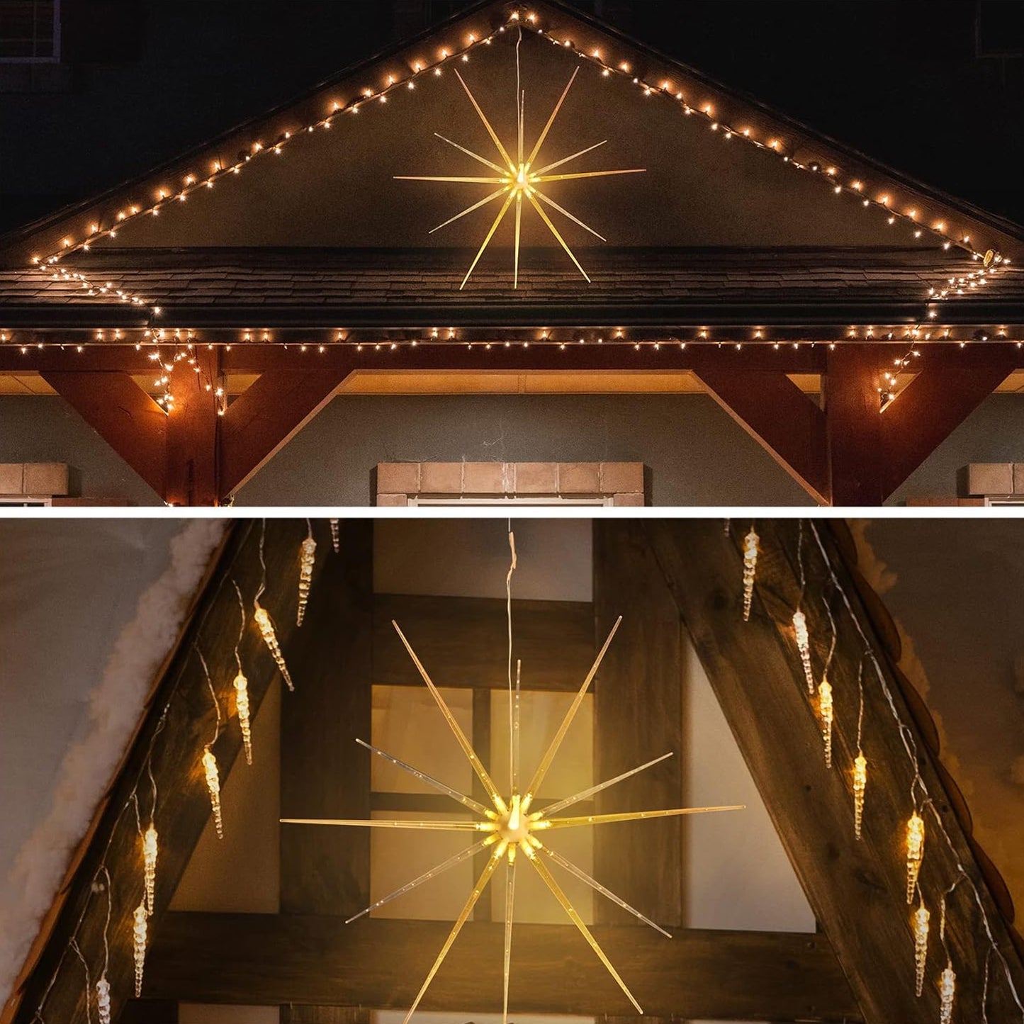 3D Gold Star Hanging Decoration