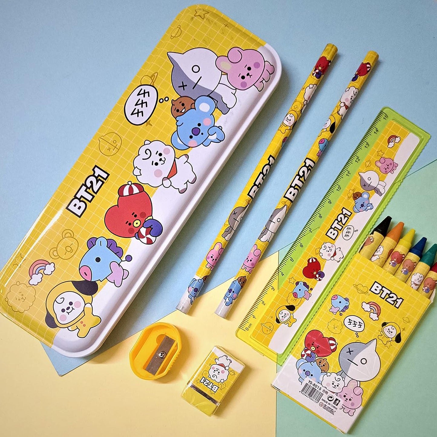 3294 Kids Stationery Kit – 12 Pc Set with Pencil Box, Sharpener, Pencils & Eraser