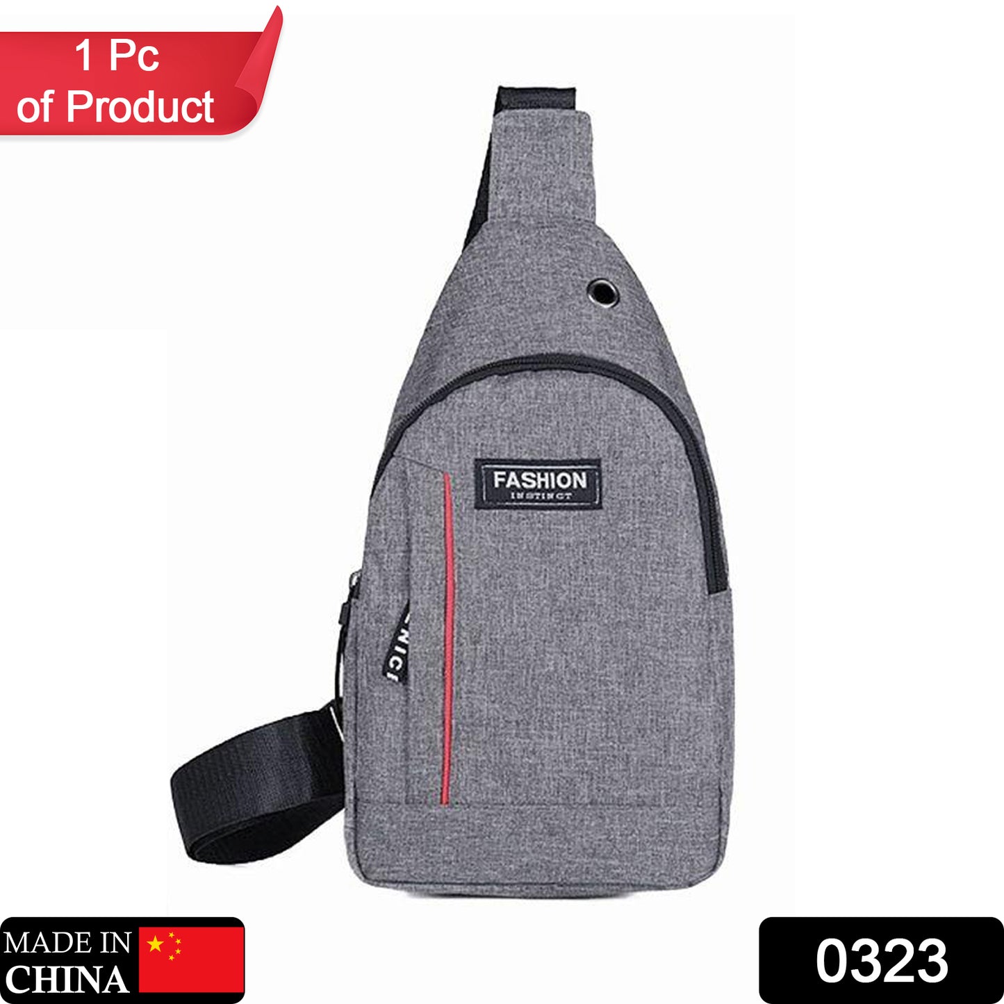 0323 Waterproof Anti Theft Crossbody Fanny Pack – PU Leather Sling Bag with USB Charging &amp; Earphone Hook