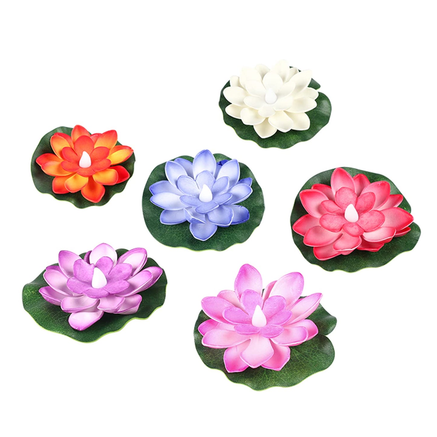 Floating Lotus LED Candles – Pack of 6