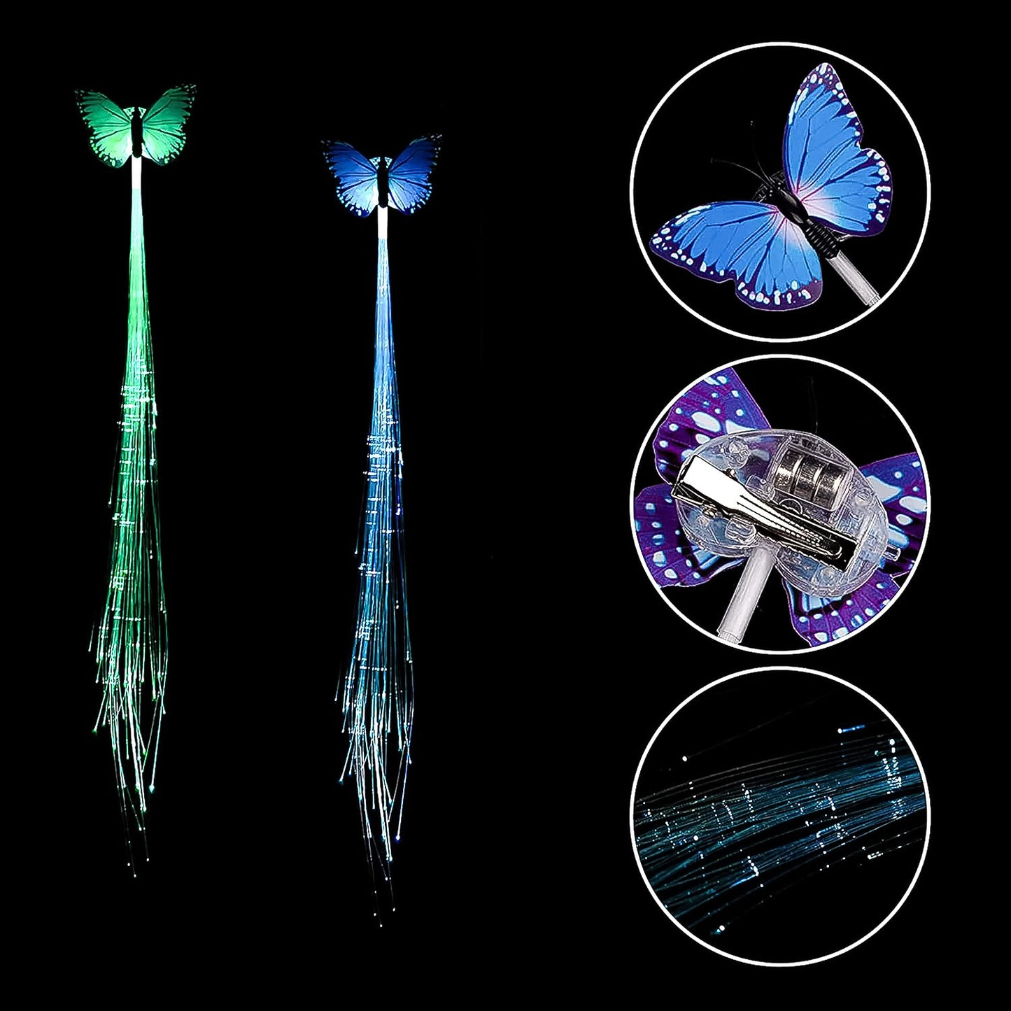LED Butterfly Hair Clip