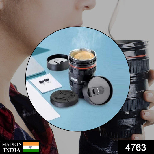 4763  Camera Lens Stainless Steel Coffee Mug