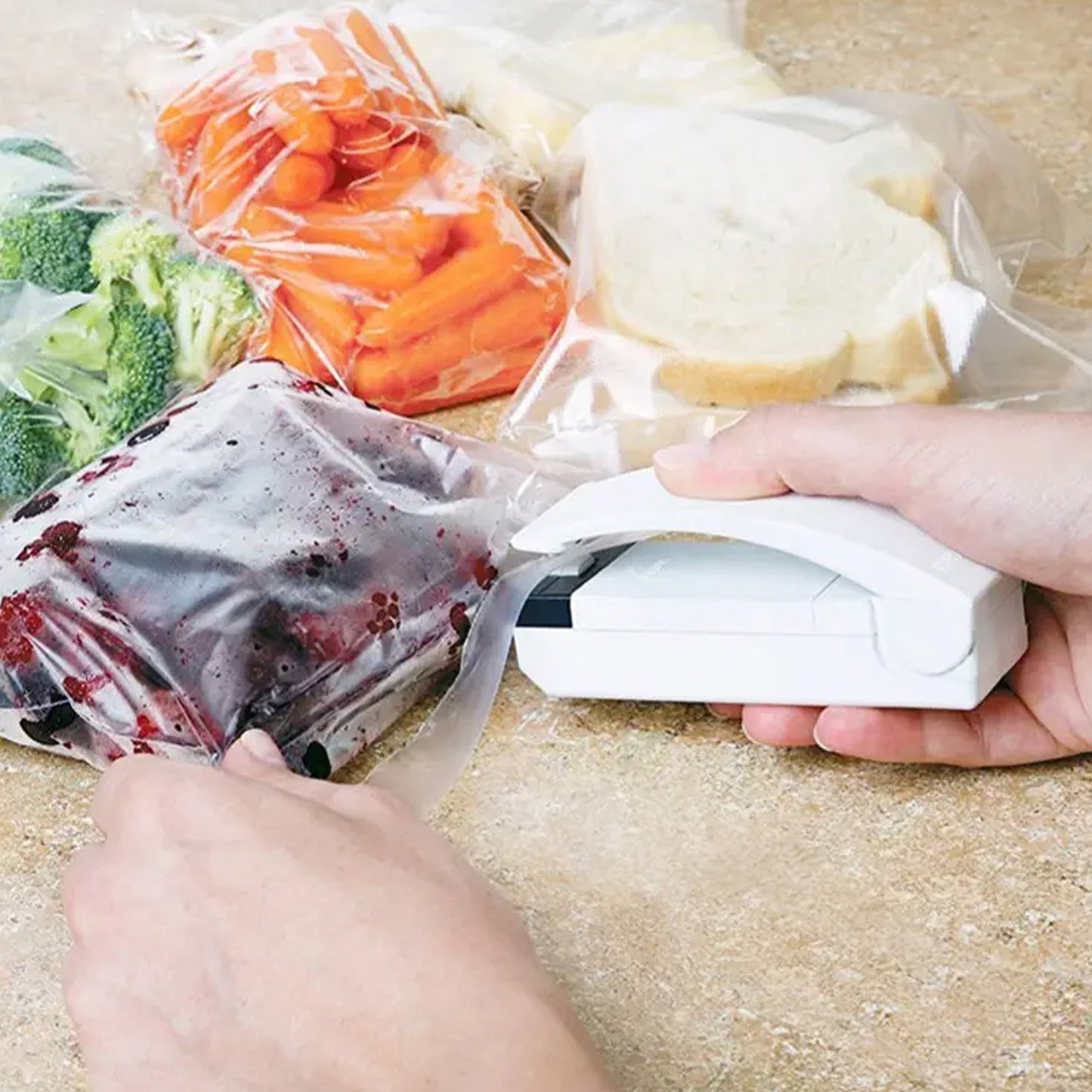 7675a  Mini Portable Bag Sealer – Handy Plastic Pouch Heat Sealing Machine (1 Pc)