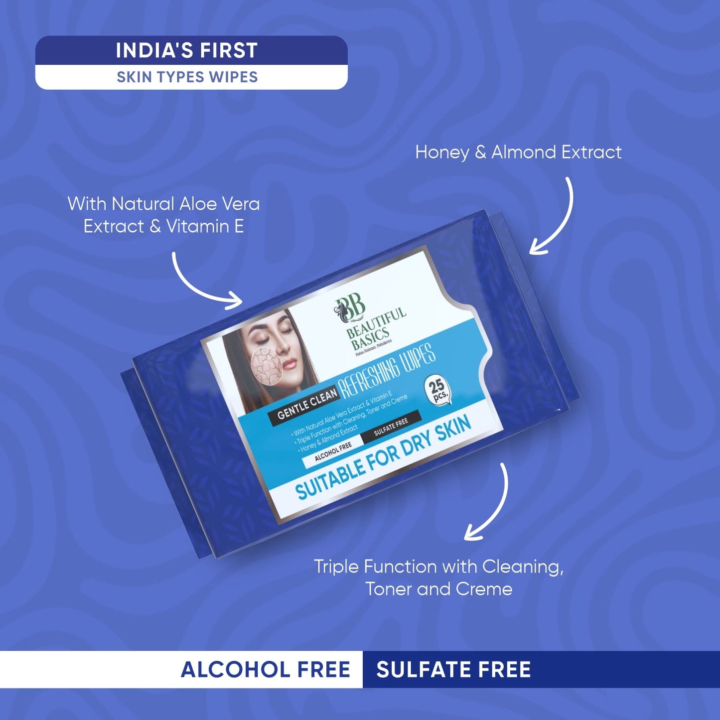 Refreshing Facial Wet Wipes (25 pcs)