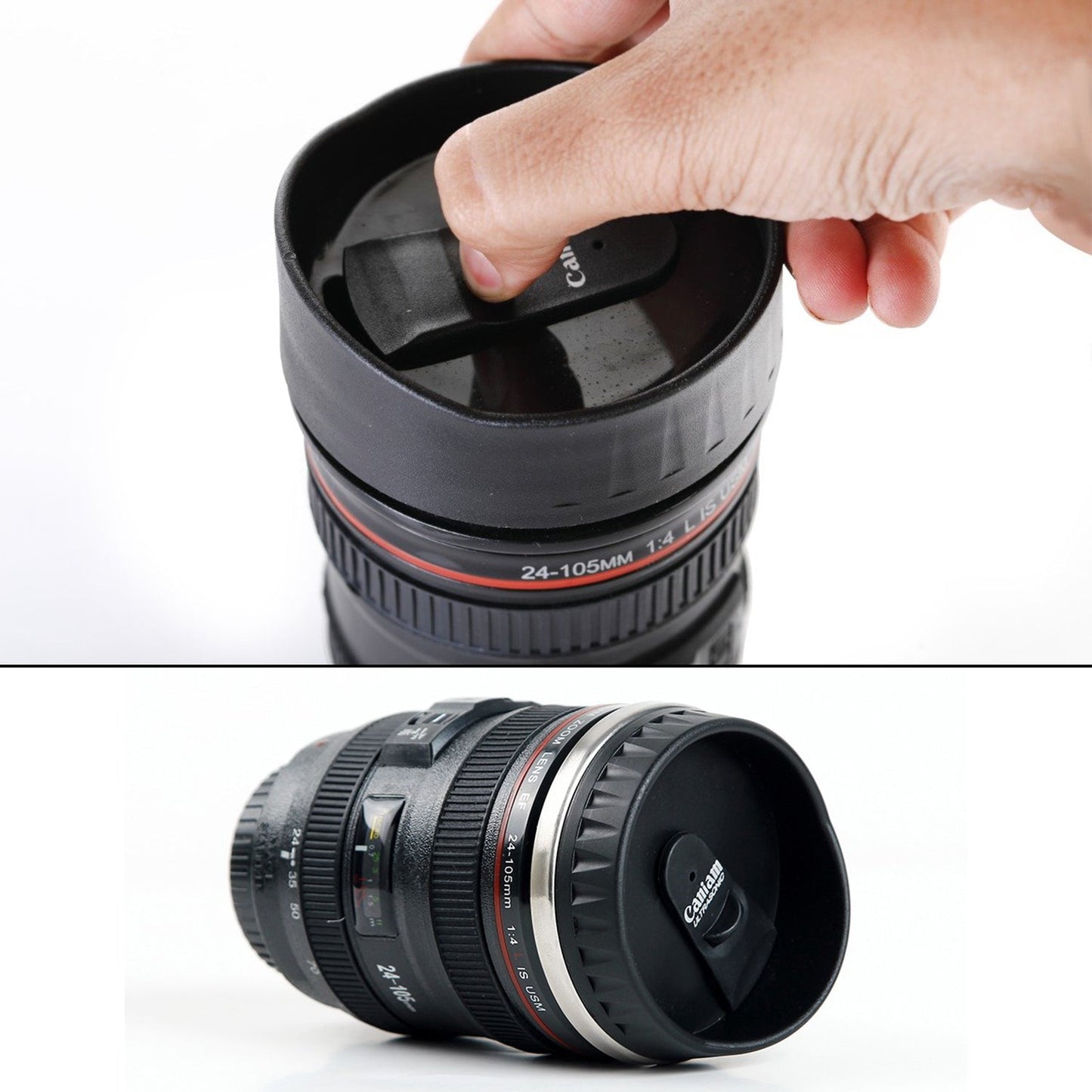 4763  Camera Lens Stainless Steel Coffee Mug