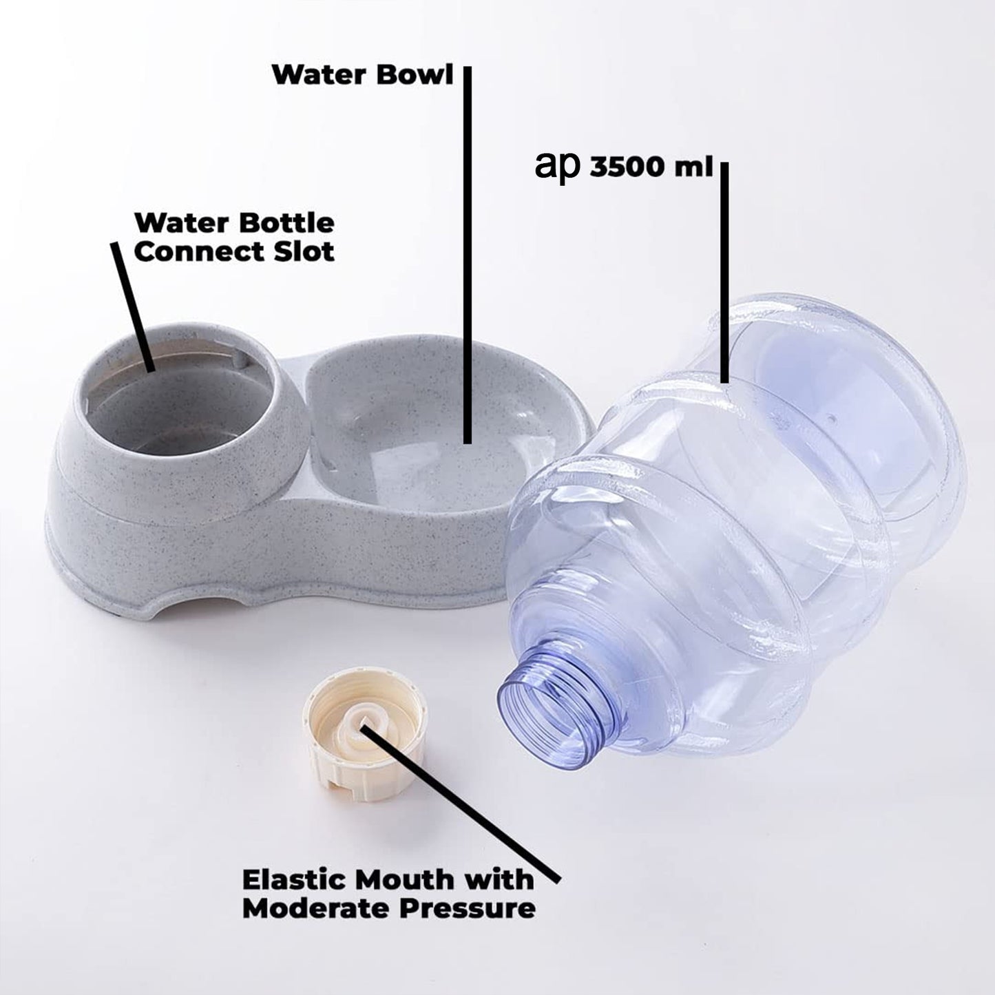 Automatic Pet Water Dispenser – Self-Dispensing Gravity Feeder Bowl for Dogs & Cats (2.5L / 1 Pc)