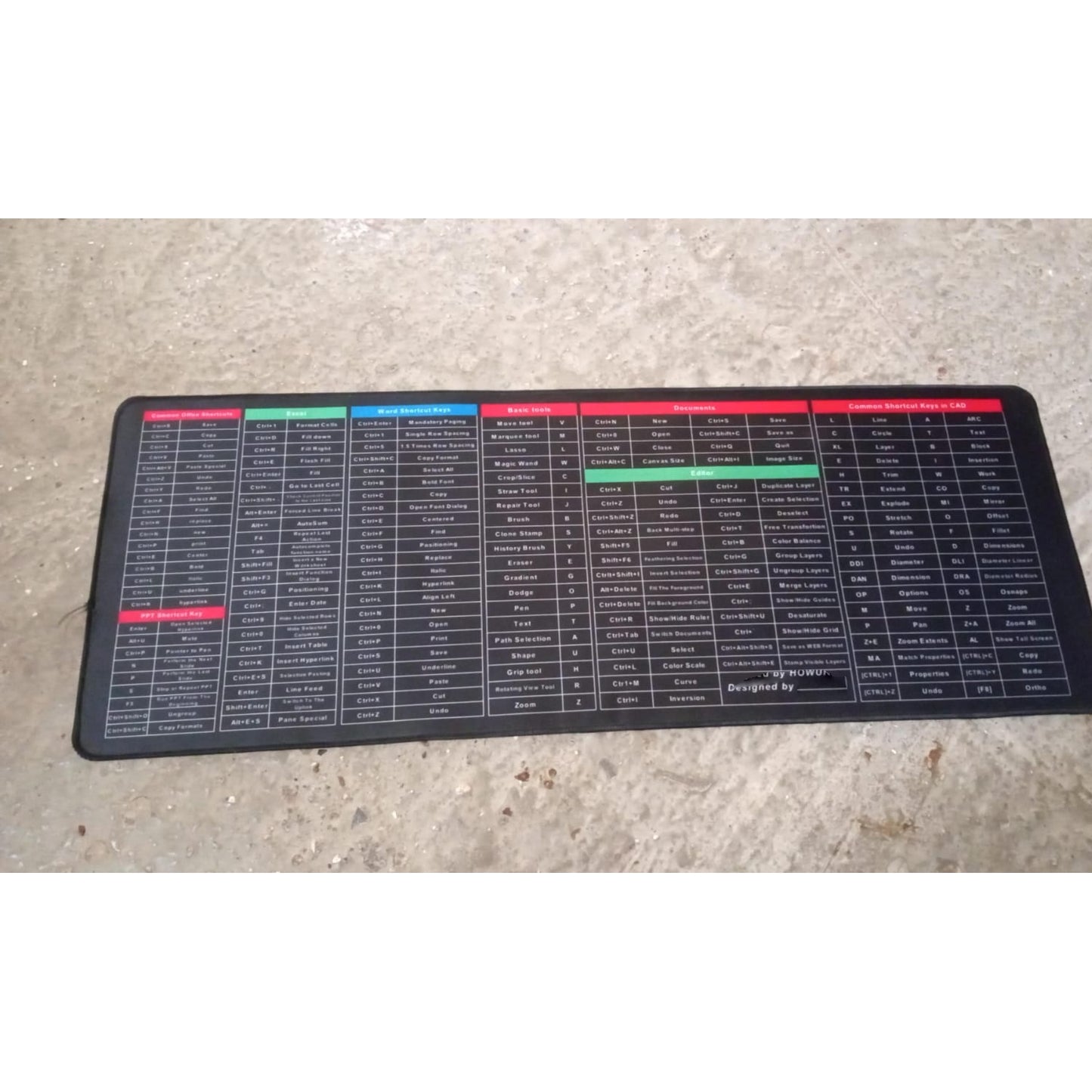 12982 Shortcut Keyboard & Mouse Pad
