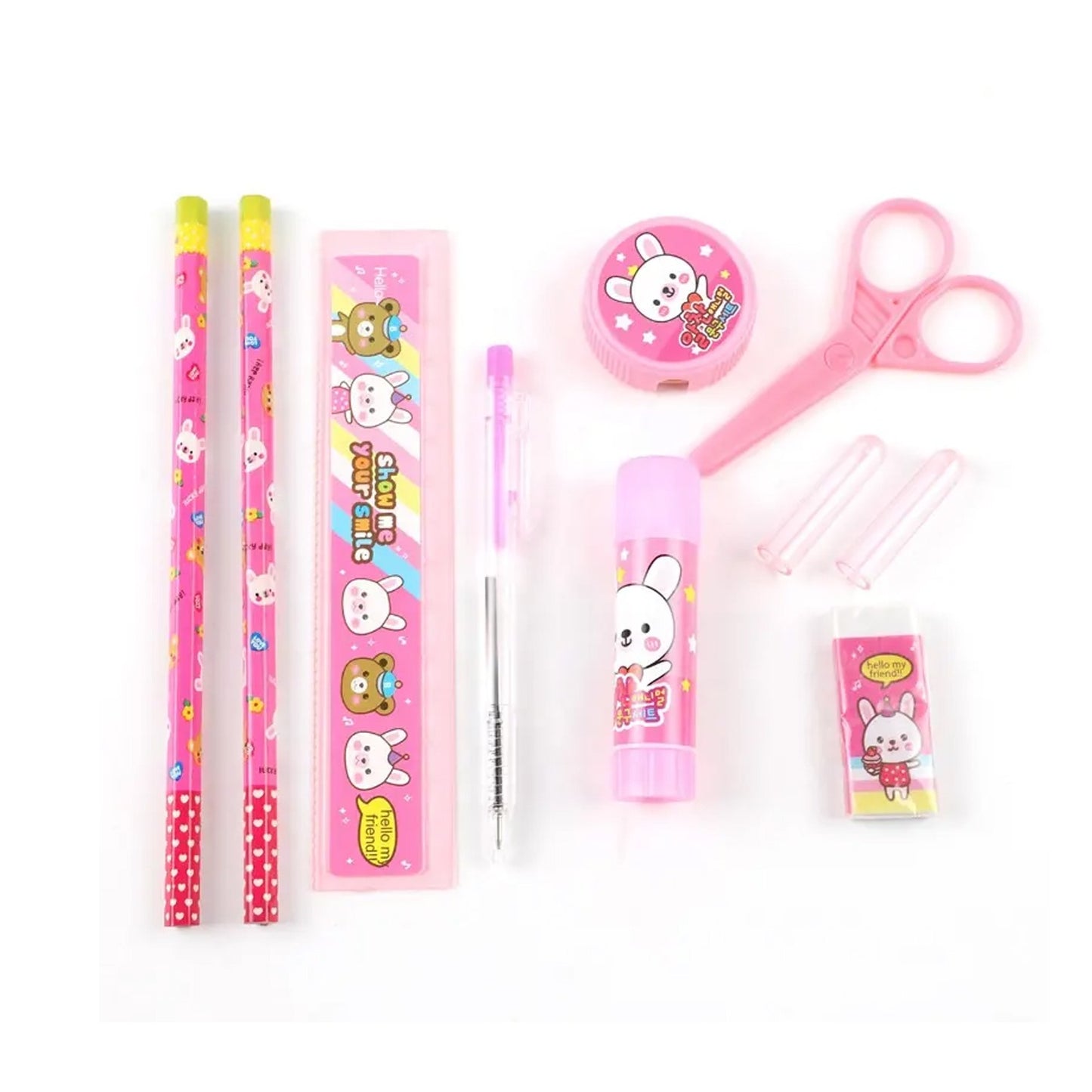 7959  10-Pcs Stationery Set – Pencil, Ruler, Eraser and more