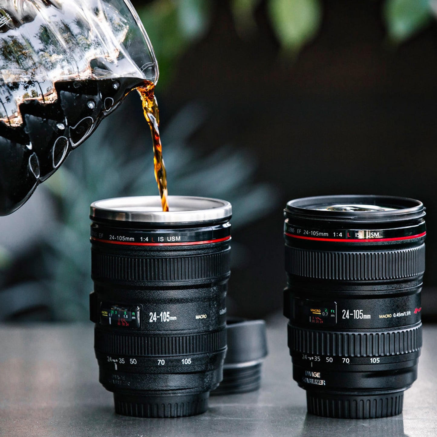 4763  Camera Lens Stainless Steel Coffee Mug