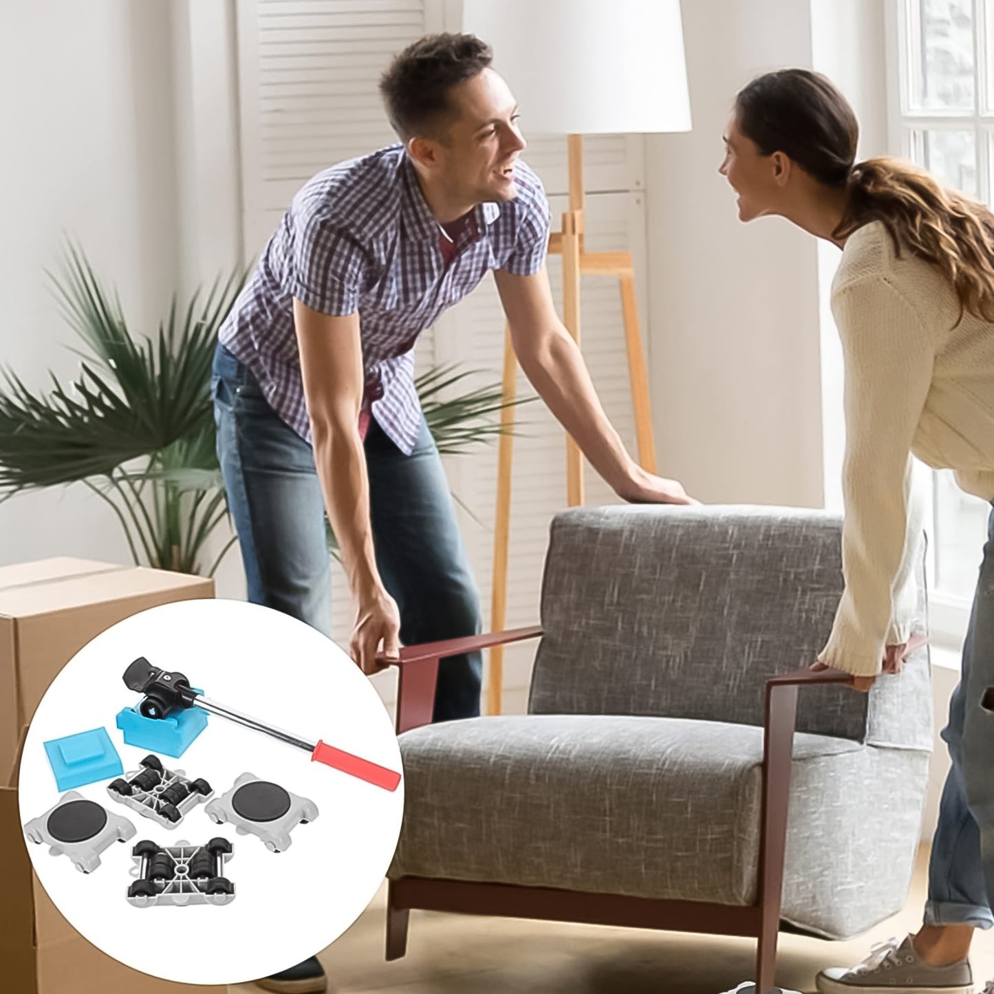 Furniture Lifter & Movers Tool Set – 8 Pc