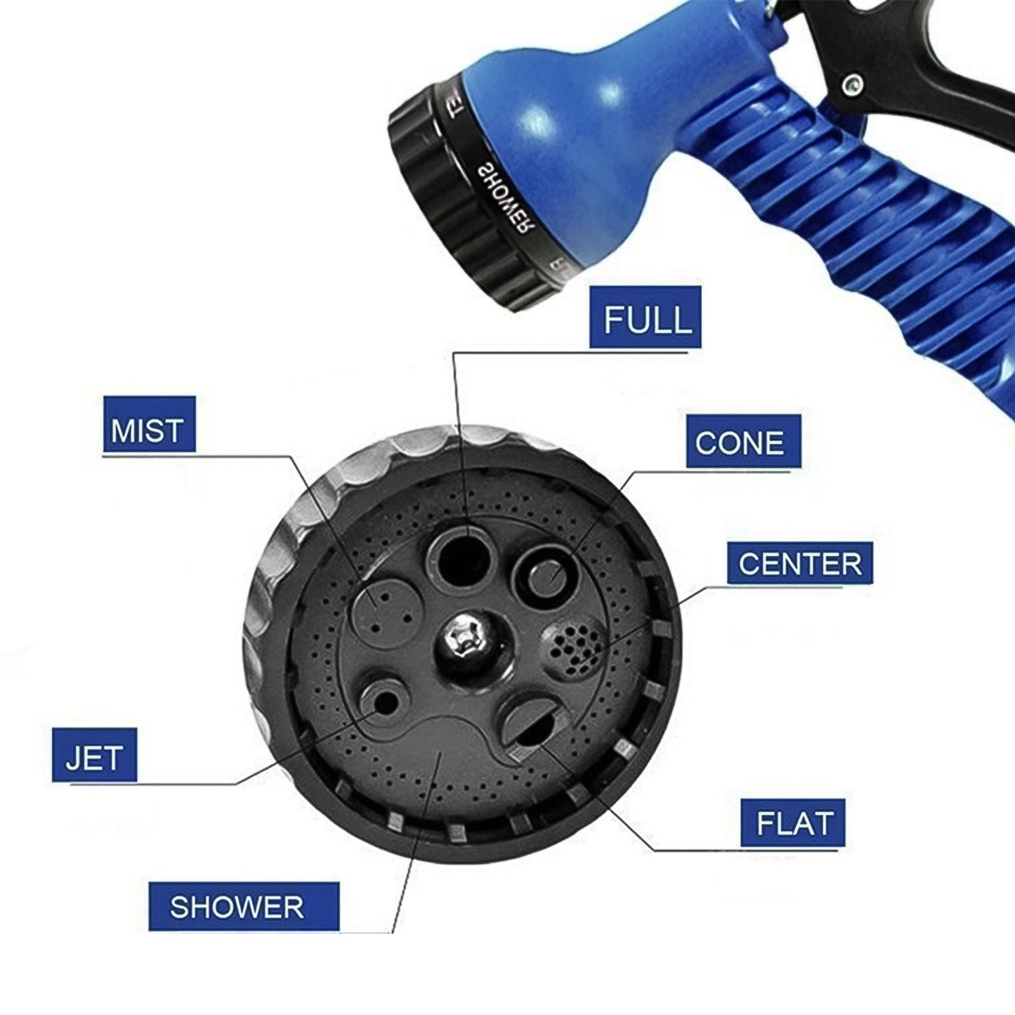Expandable Magic Garden Hose with Spray Gun (Mix Color)