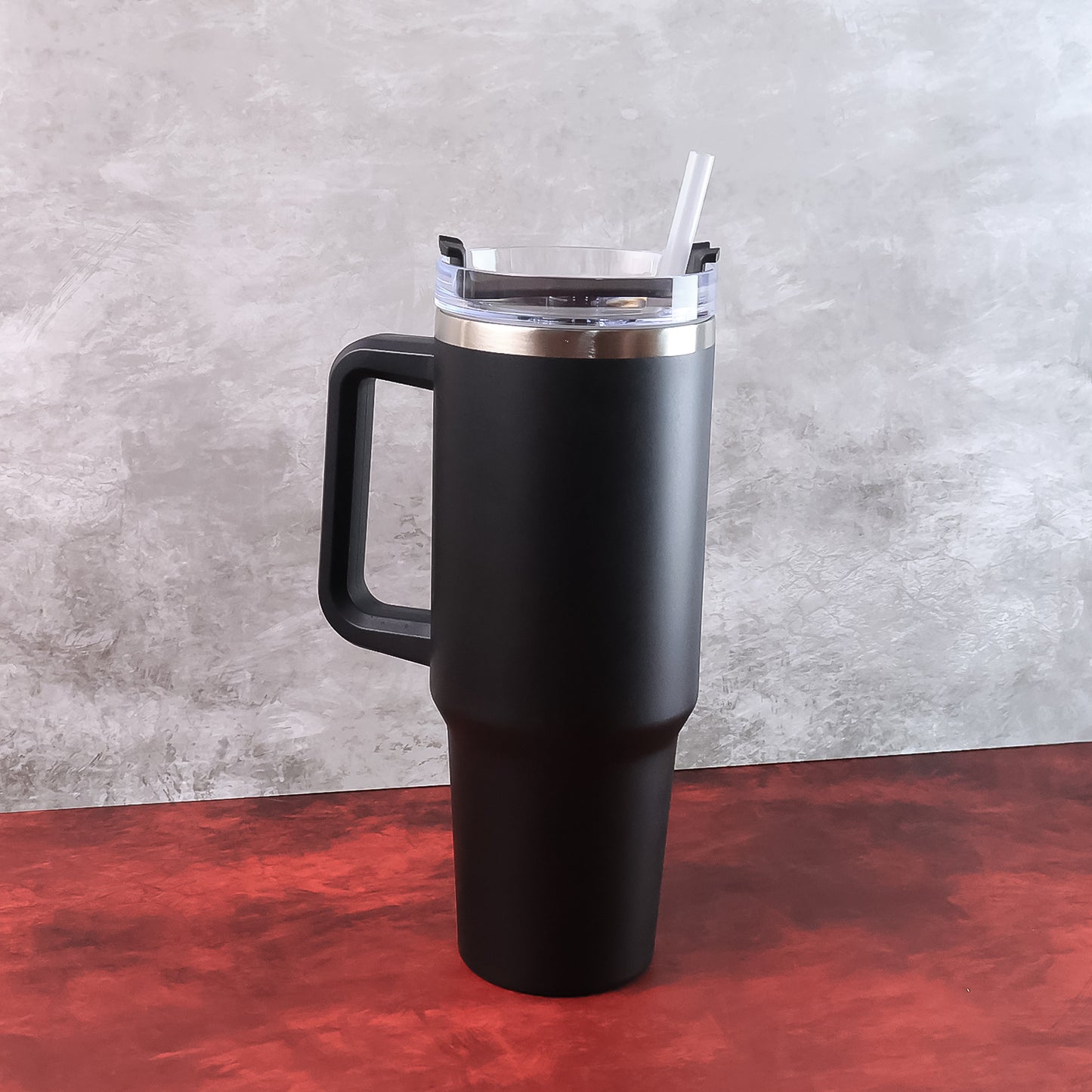 1200 ML Stainless Steel Vacuum Travel Mug with Straw & Handle