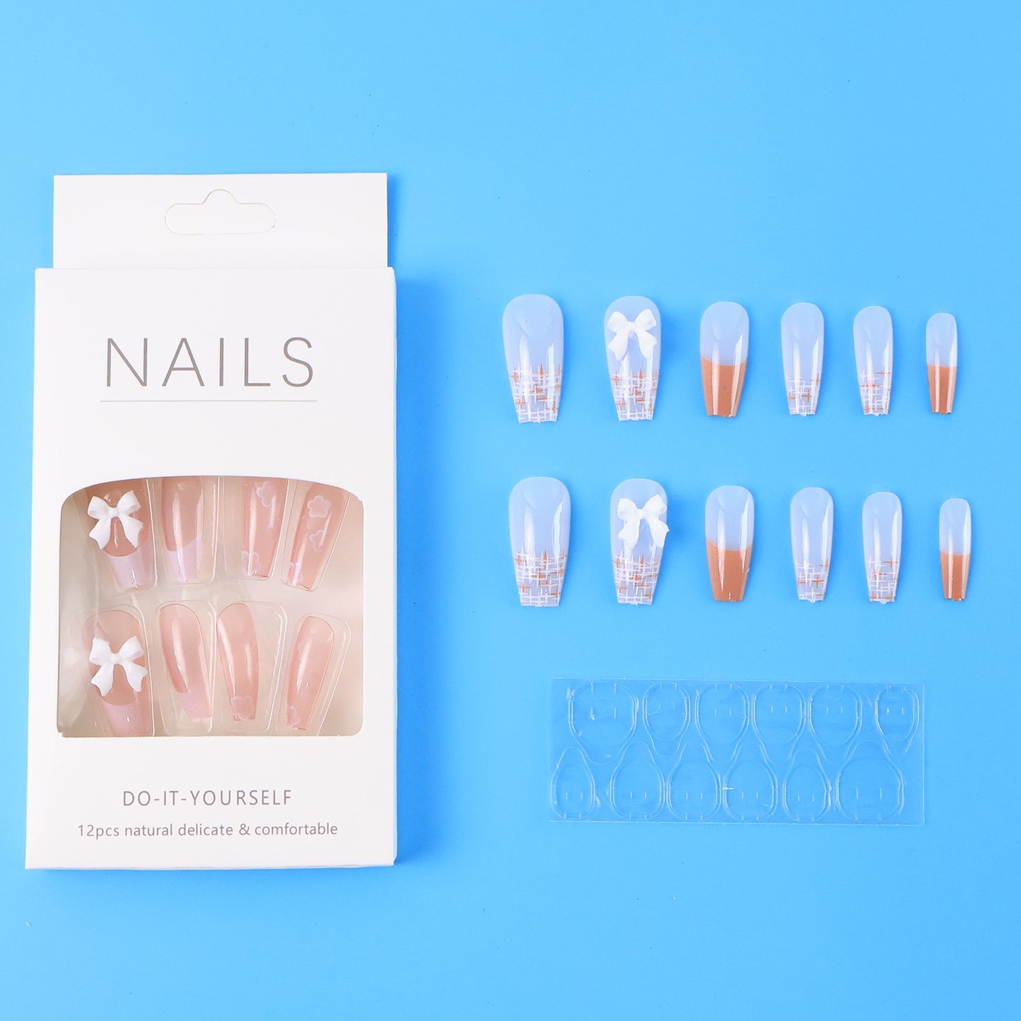 Press-On Artificial Nails Set(12Pcs)